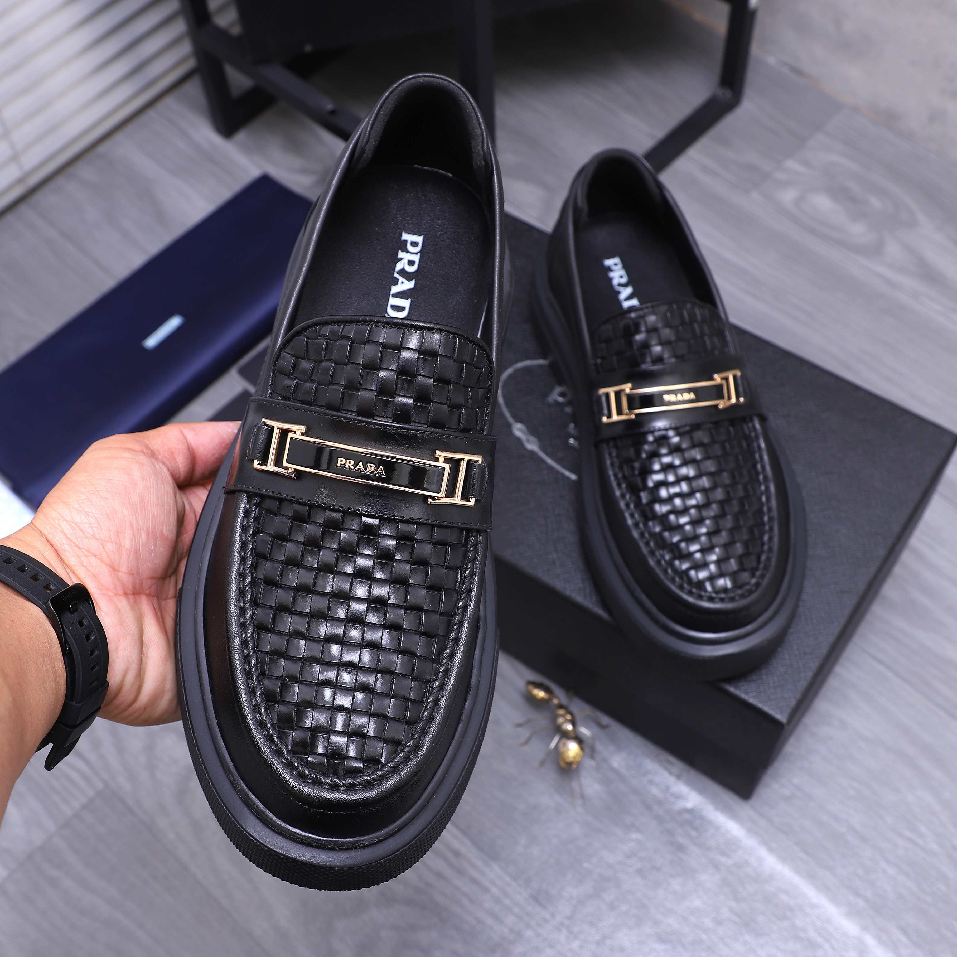 Prada Men's Leather Loafers Business Casual Slip-On Shoes Size 38-44 6 a1744354028332 1825