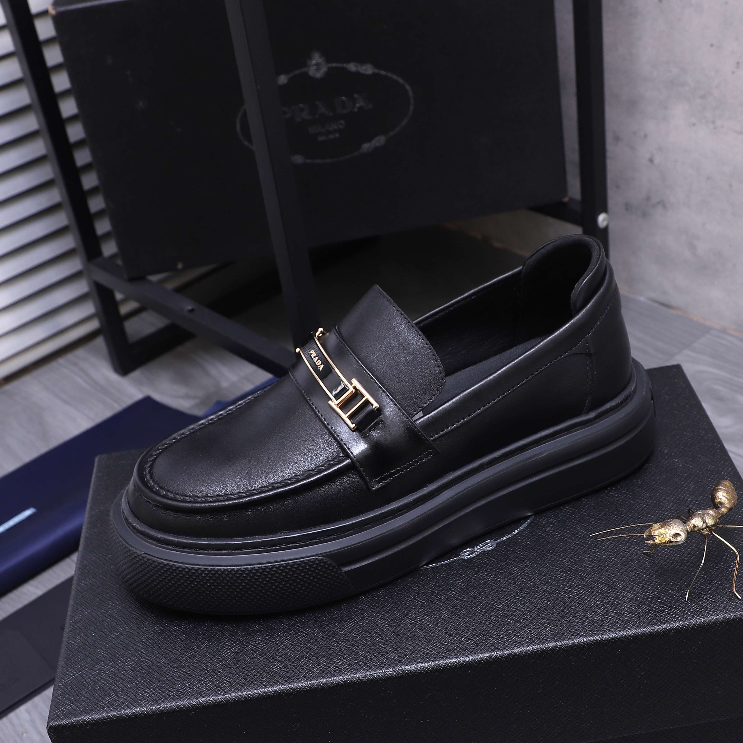 Prada Business Leather Loafers - Premium Leather, Comfortable Fit, Sizes 38-44 7 a1744354137101 1286