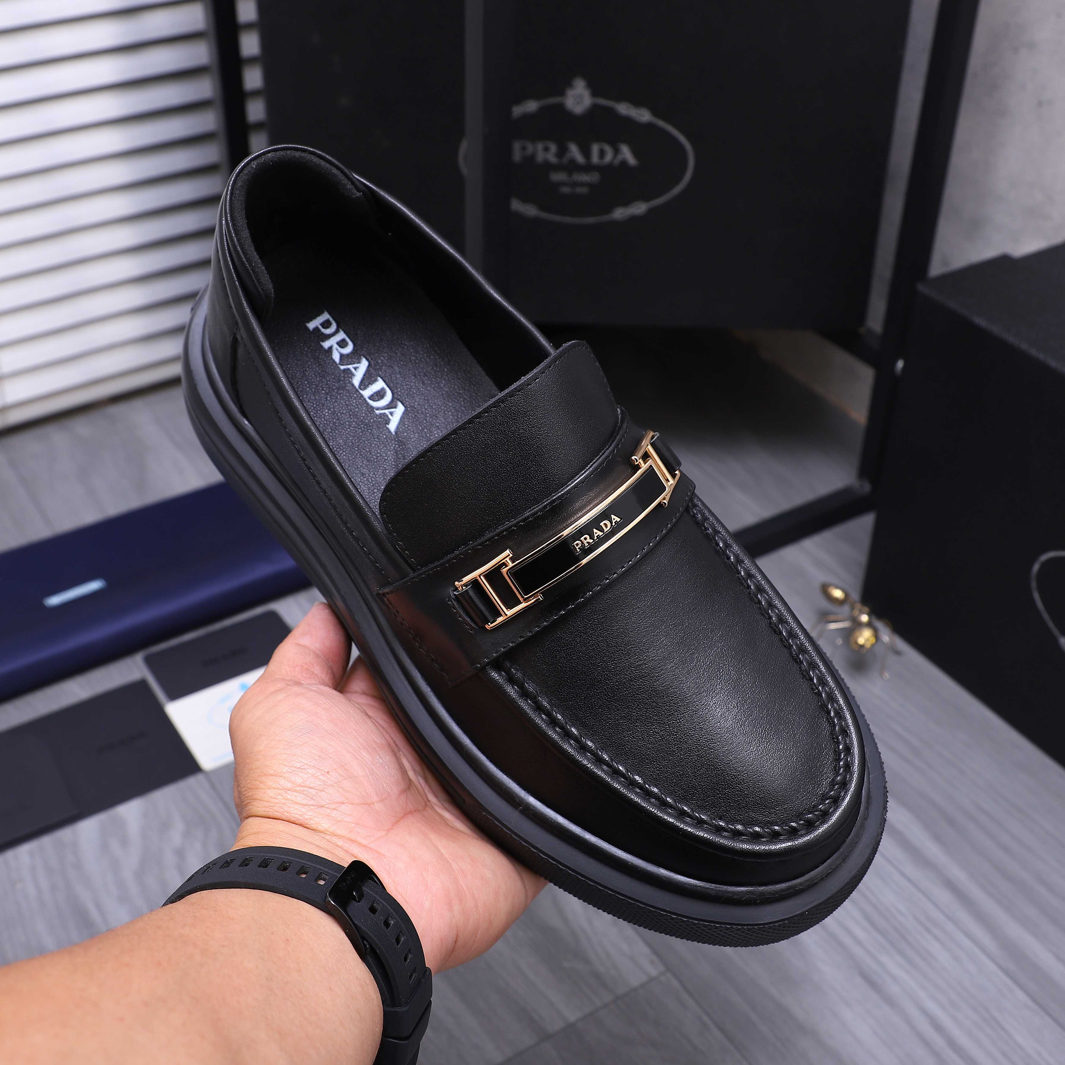 Prada Business Leather Loafers - Premium Leather, Comfortable Fit, Sizes 38-44 8 a1744354137628 1242