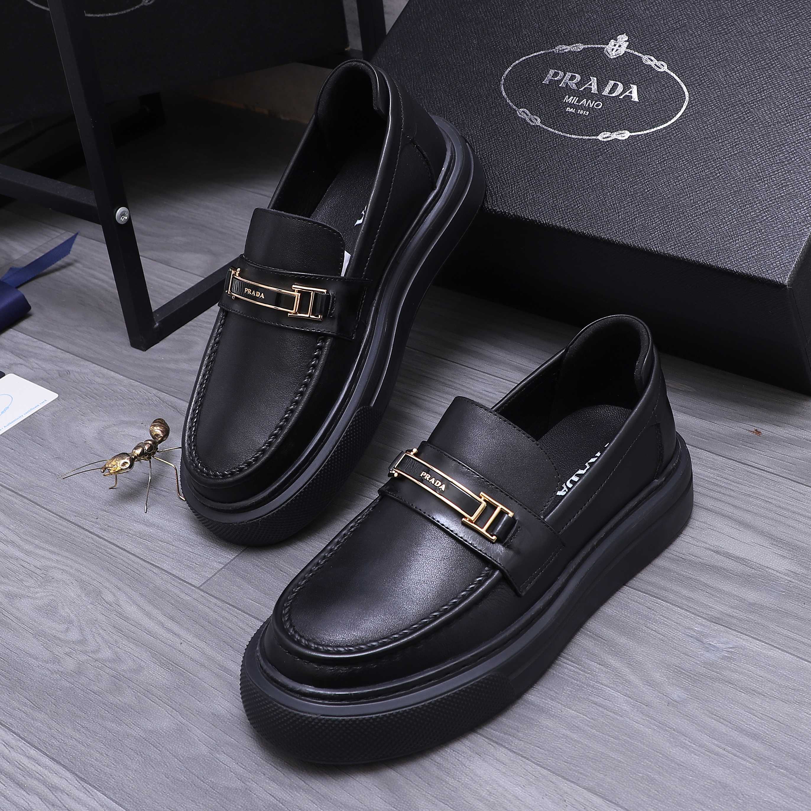 Prada Business Leather Loafers - Premium Leather, Comfortable Fit, Sizes 38-44 4 a1744354139396 0255