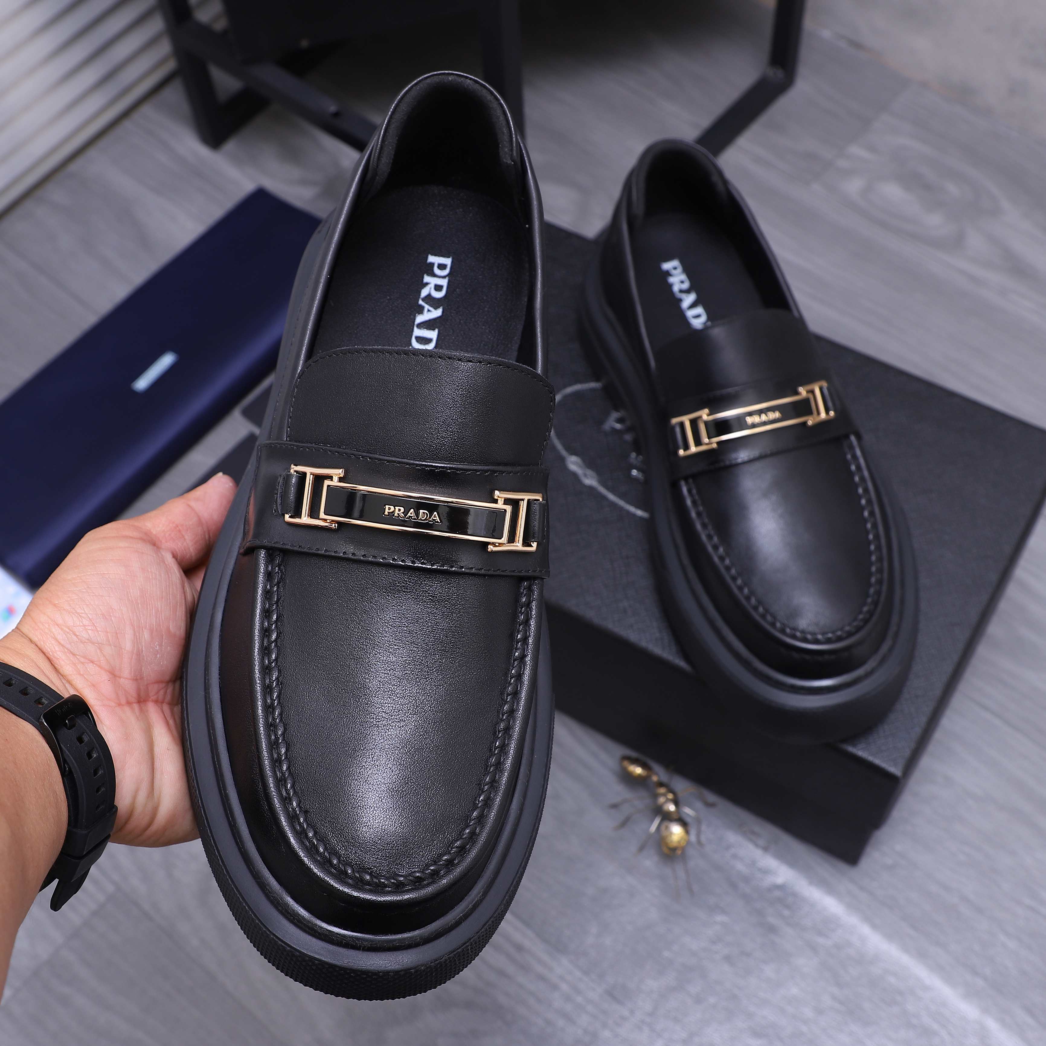Prada Business Leather Loafers - Premium Leather, Comfortable Fit, Sizes 38-44 6 a1744354139891 8564