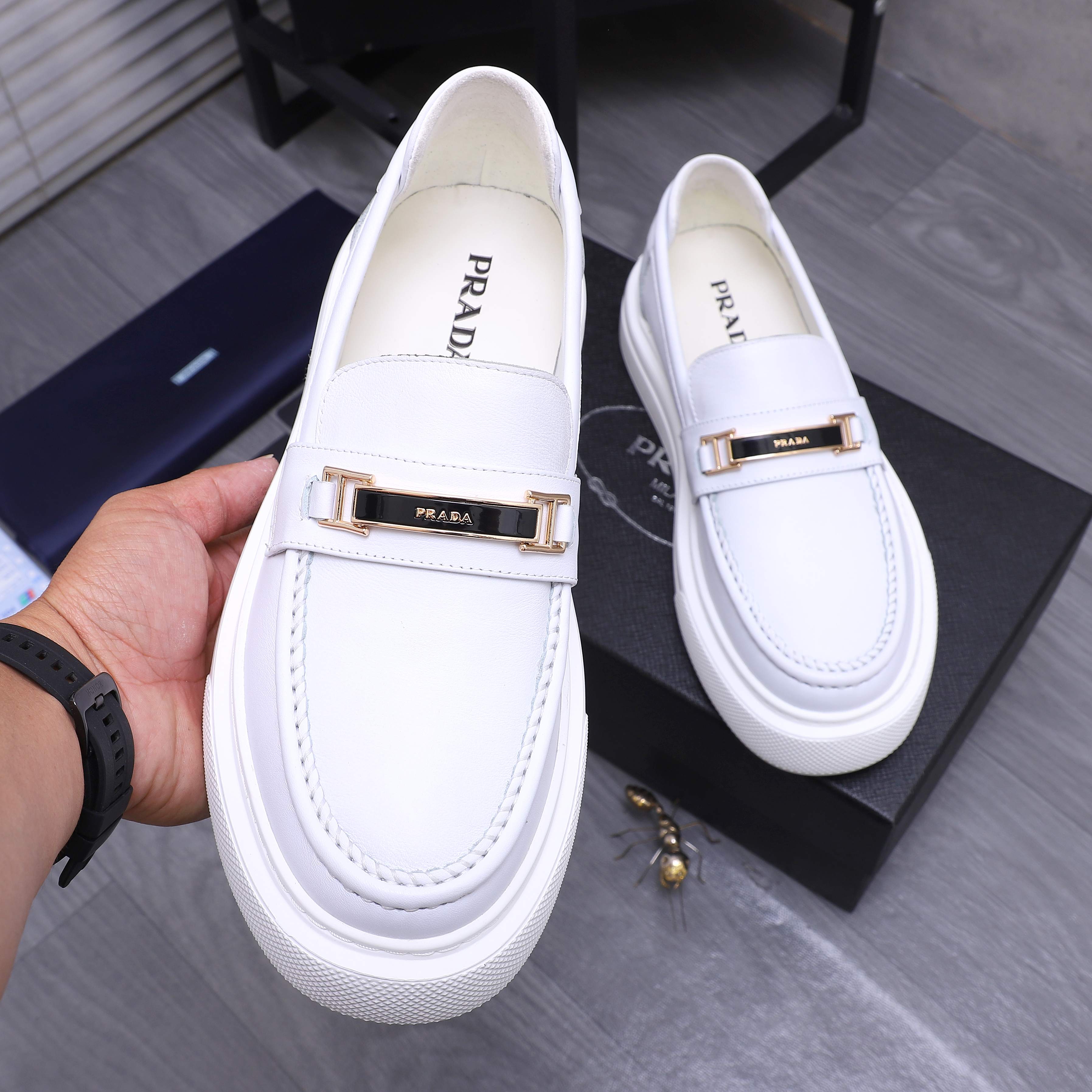Prada Business Loafers Genuine Leather Slip-Ons, Sizes 38-44 6 a1744354272273 7547