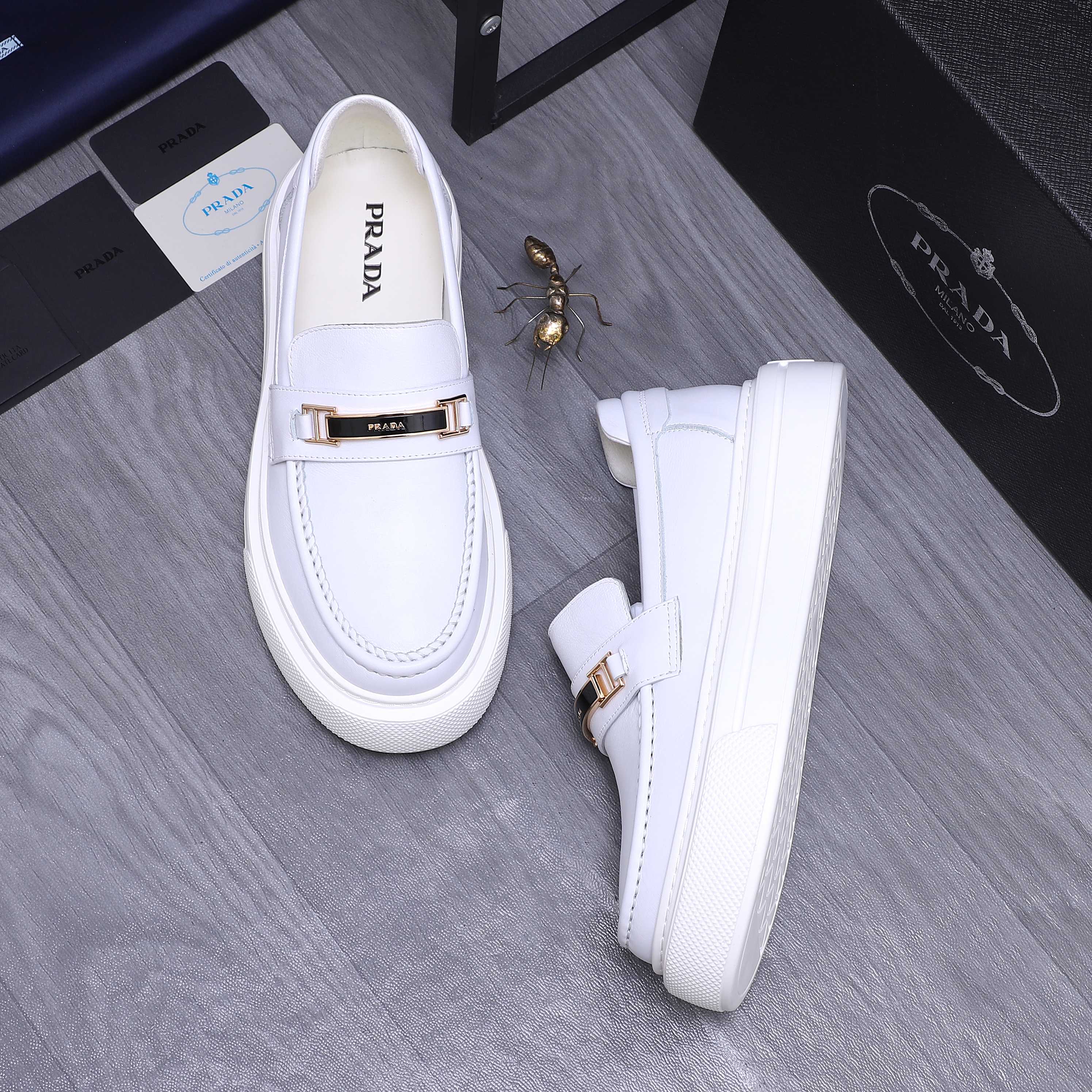 Prada Business Loafers Genuine Leather Slip-Ons, Sizes 38-44 5 a1744354272308 1287