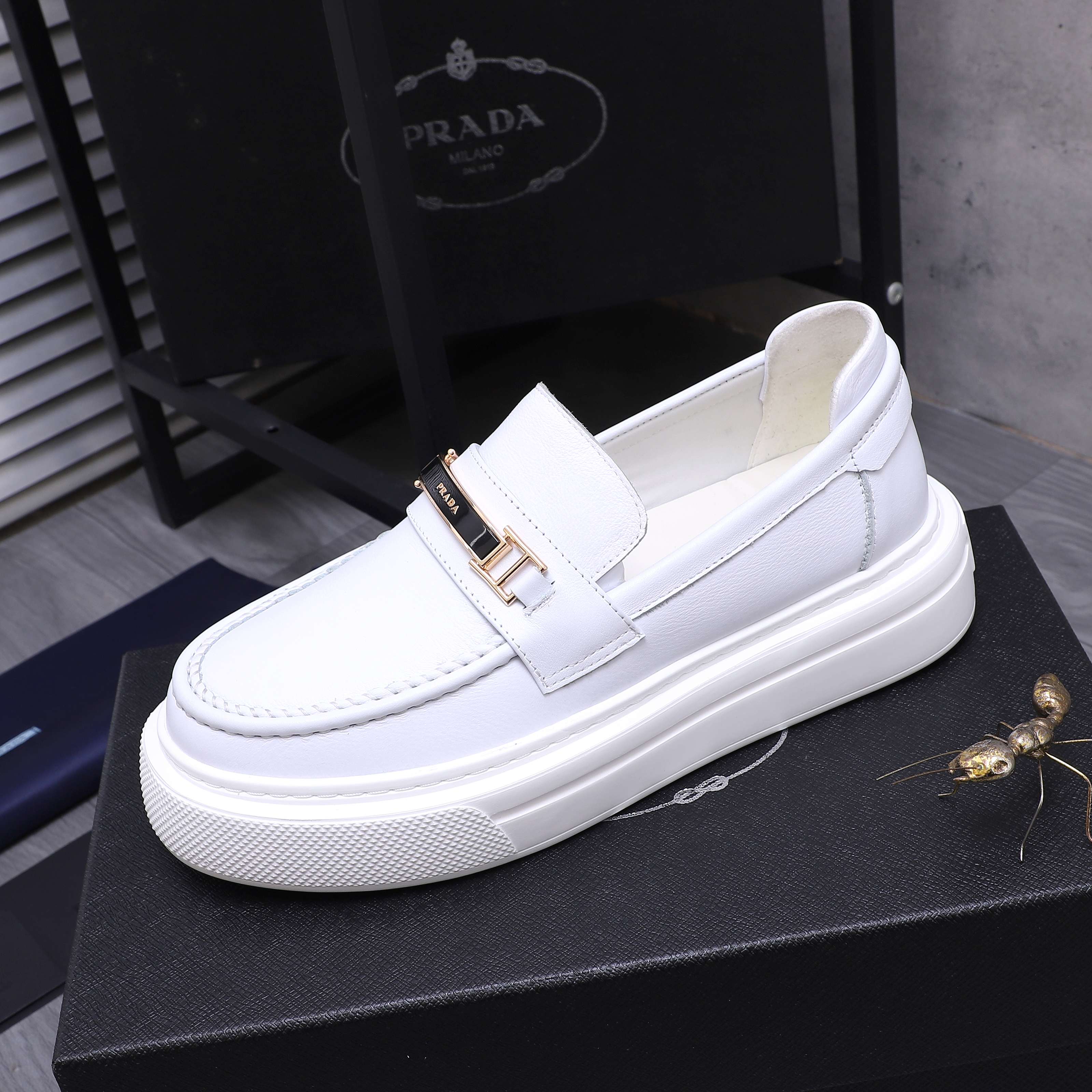Prada Business Loafers Genuine Leather Slip-Ons, Sizes 38-44 7 a1744354274748 1030