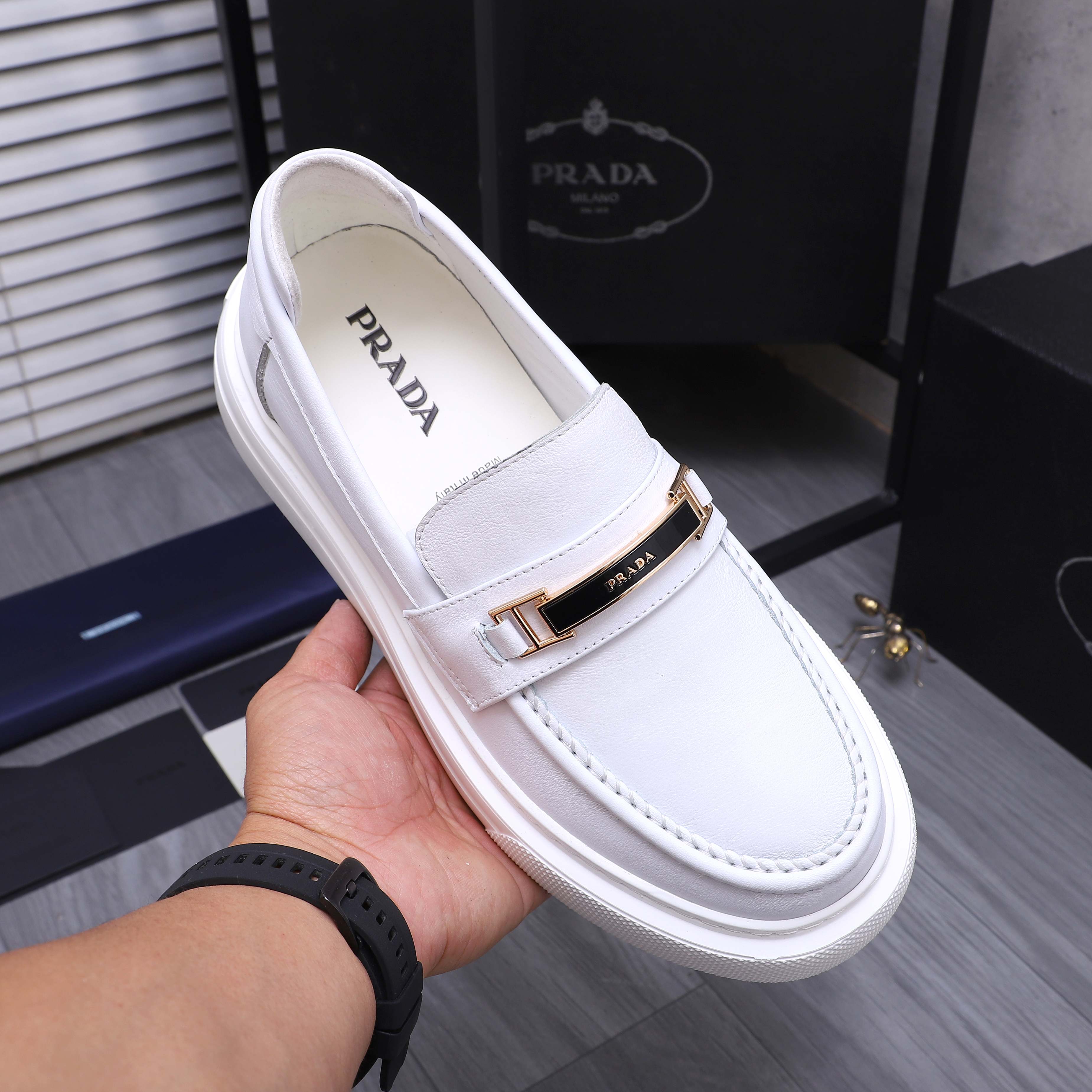 Prada Business Loafers Genuine Leather Slip-Ons, Sizes 38-44 8 a1744354274862 5655