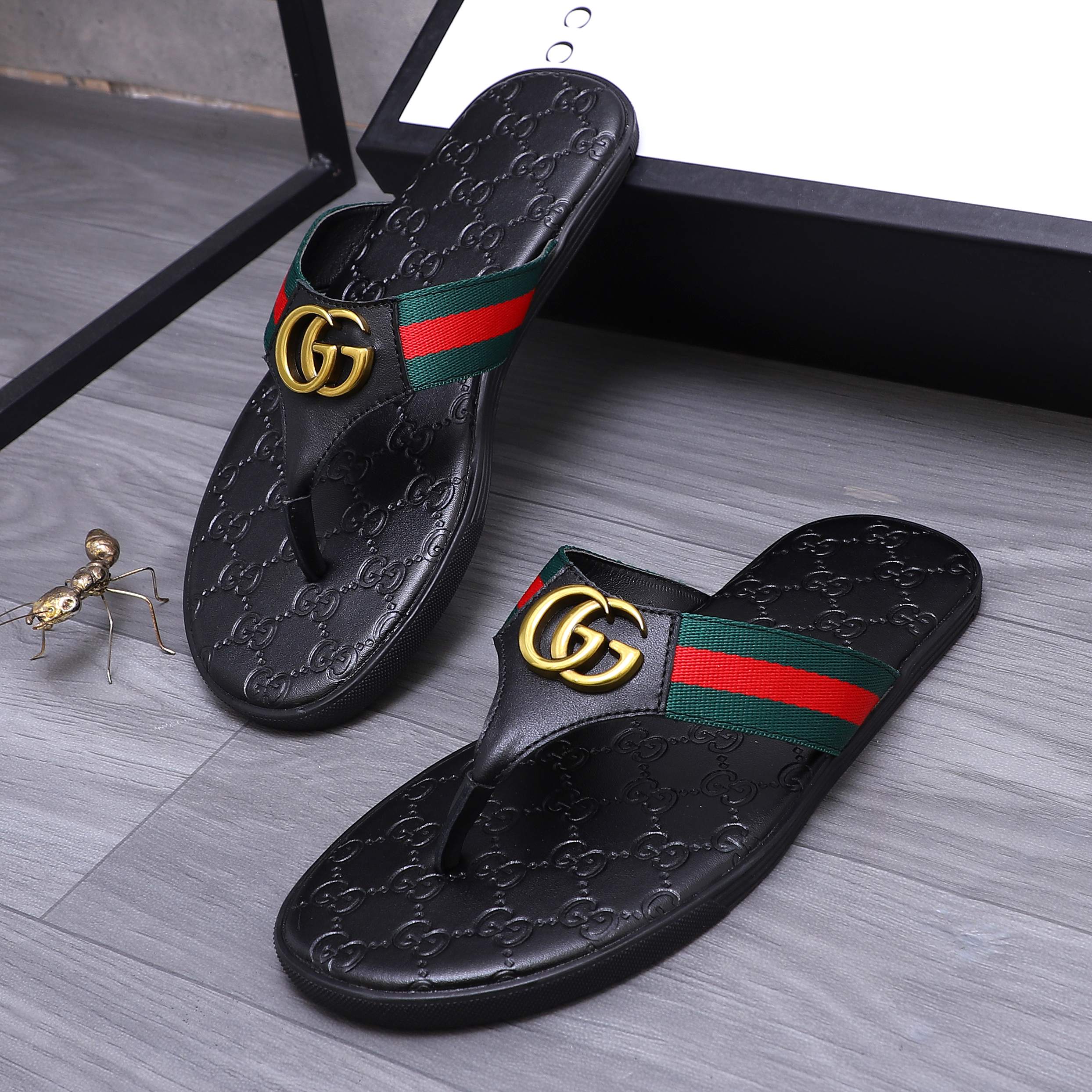 Gucci Men's Leather Thong Sandals with GG Logo Detail - Size 38-44 4 a1744354587552 1666