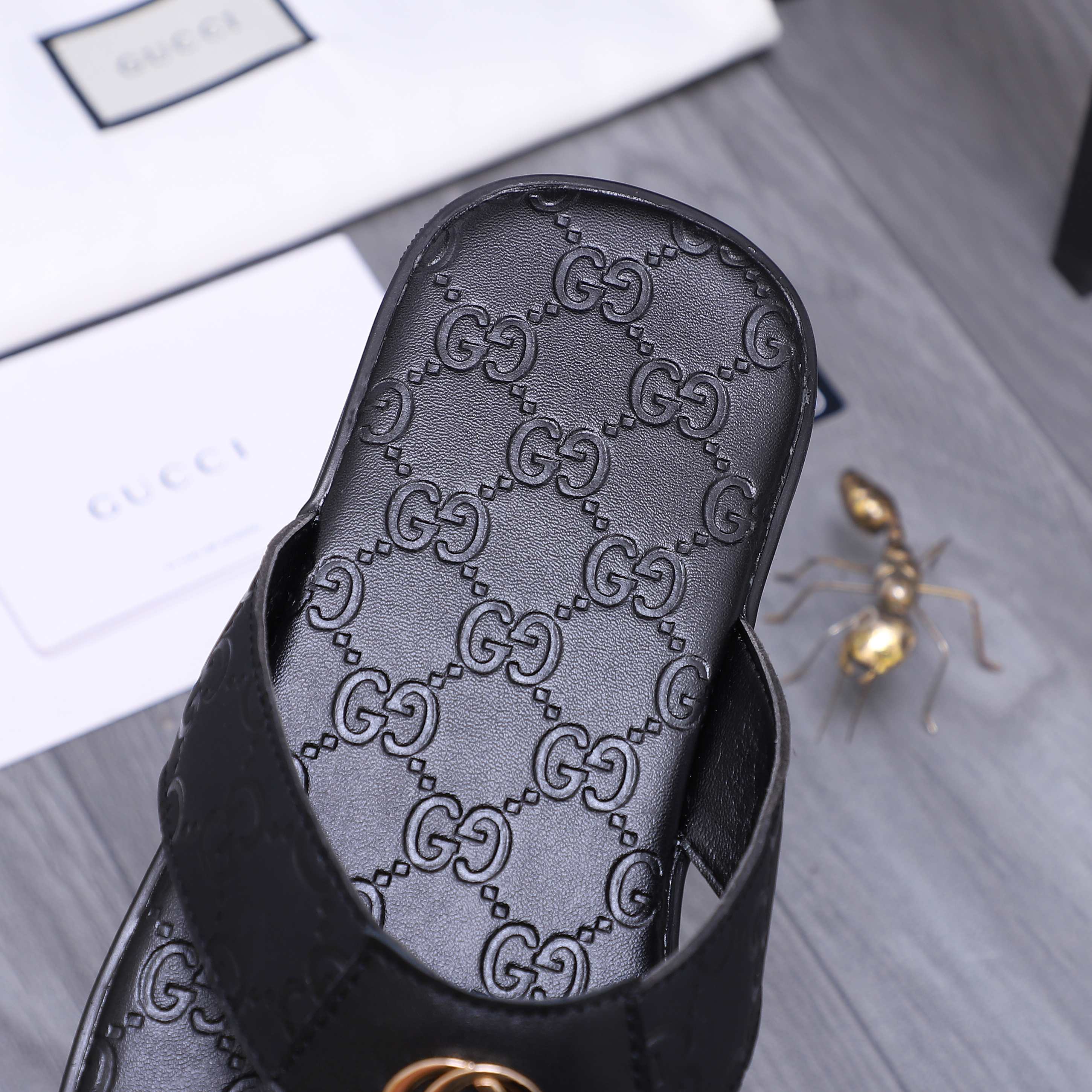 Gucci Embossed Leather Thong Sandals | Classic Style & Supreme Comfort 11 a1744354867860 8563
