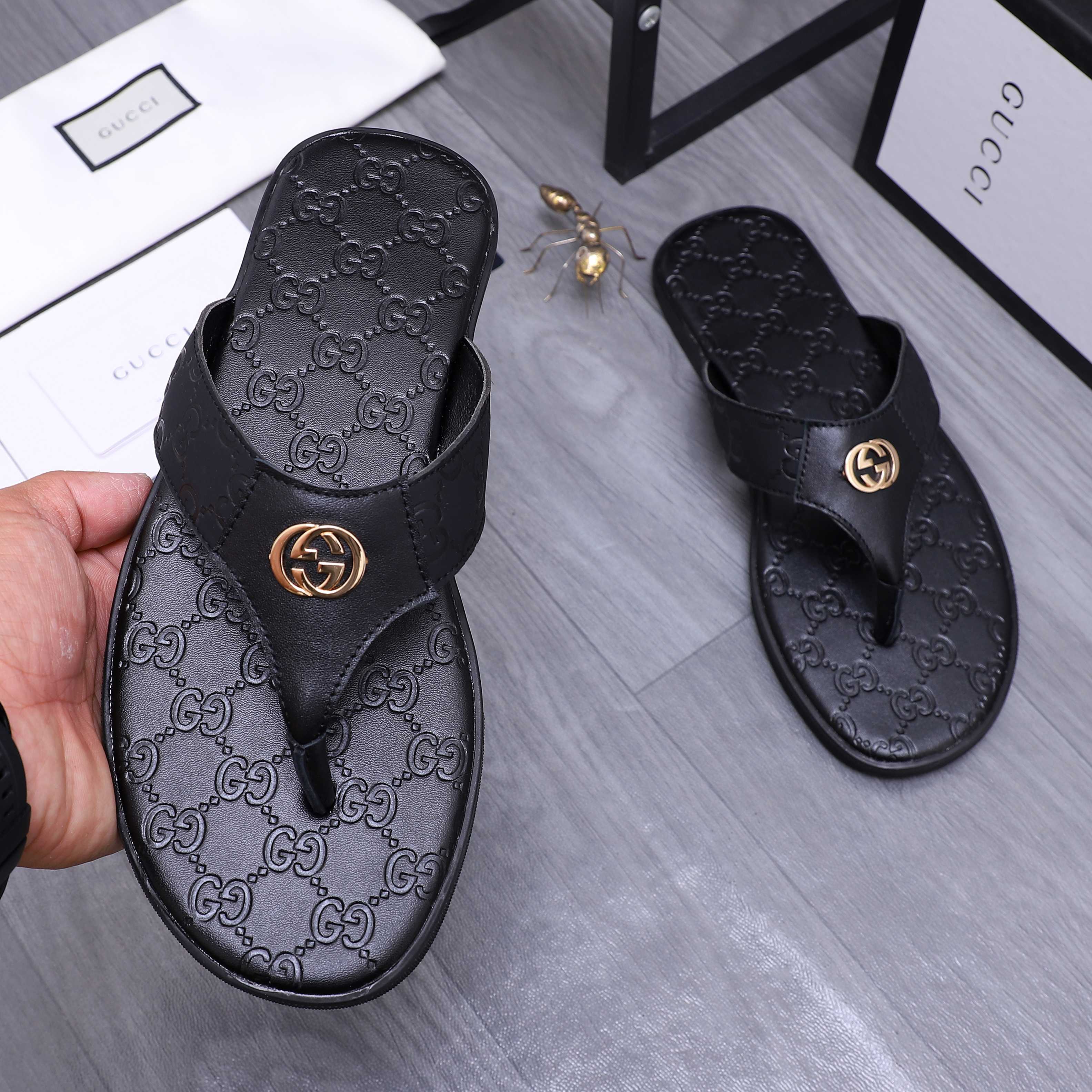 Gucci Embossed Leather Thong Sandals | Classic Style & Supreme Comfort 6 a1744355687896 6144