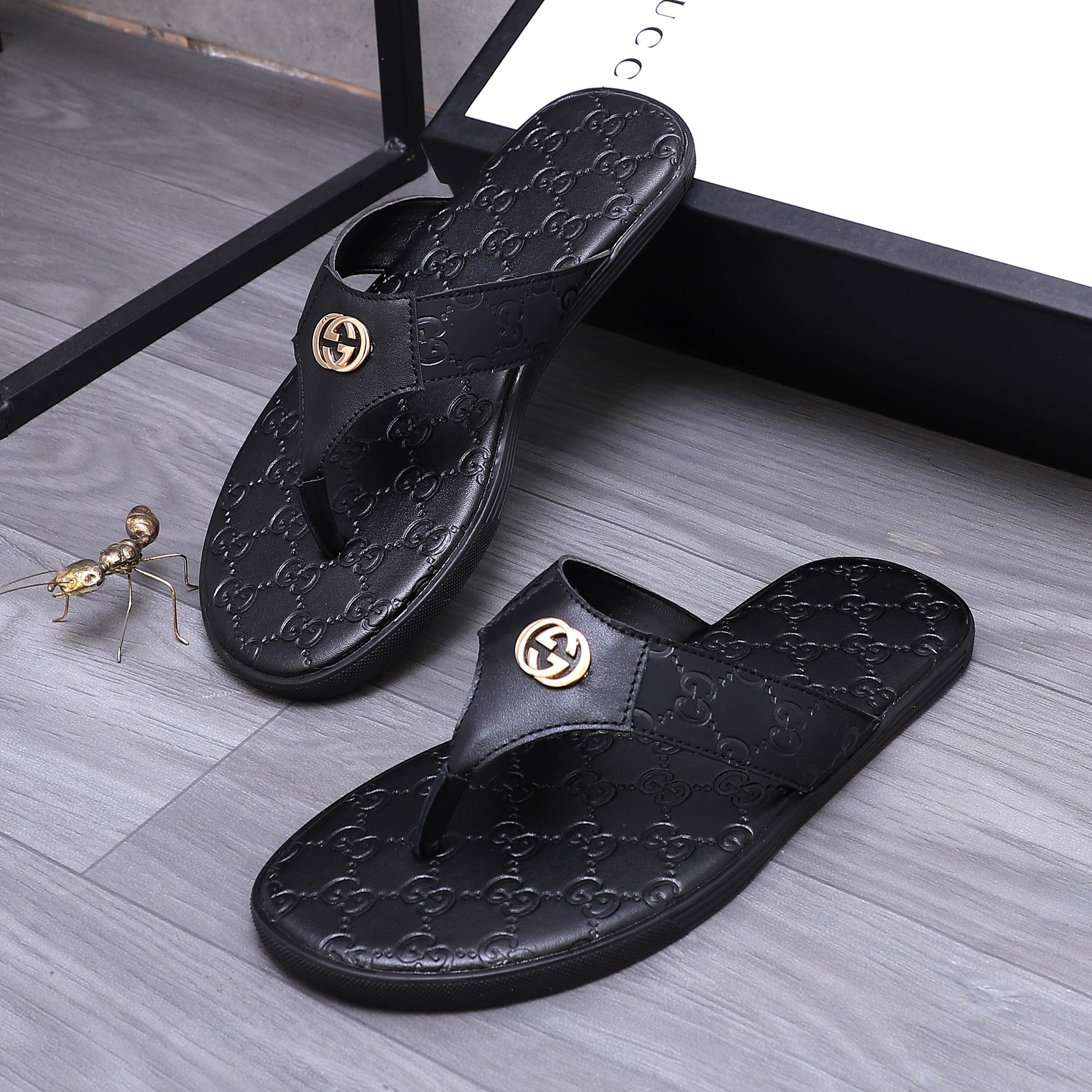 Gucci Embossed Leather Thong Sandals | Classic Style & Supreme Comfort 5 a1744355689592 5784