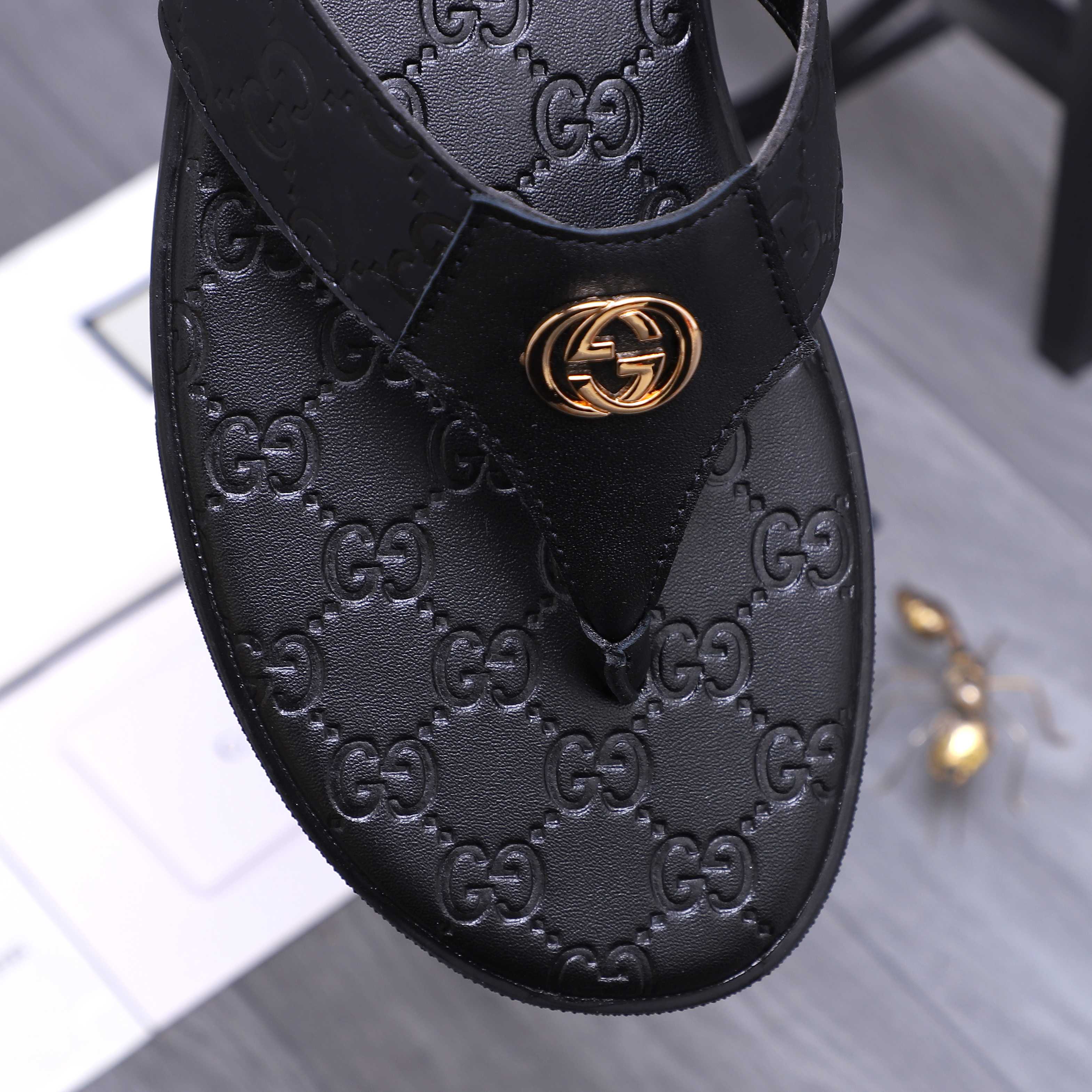 Gucci Embossed Leather Thong Sandals | Classic Style & Supreme Comfort 10 a1744355690404 4280