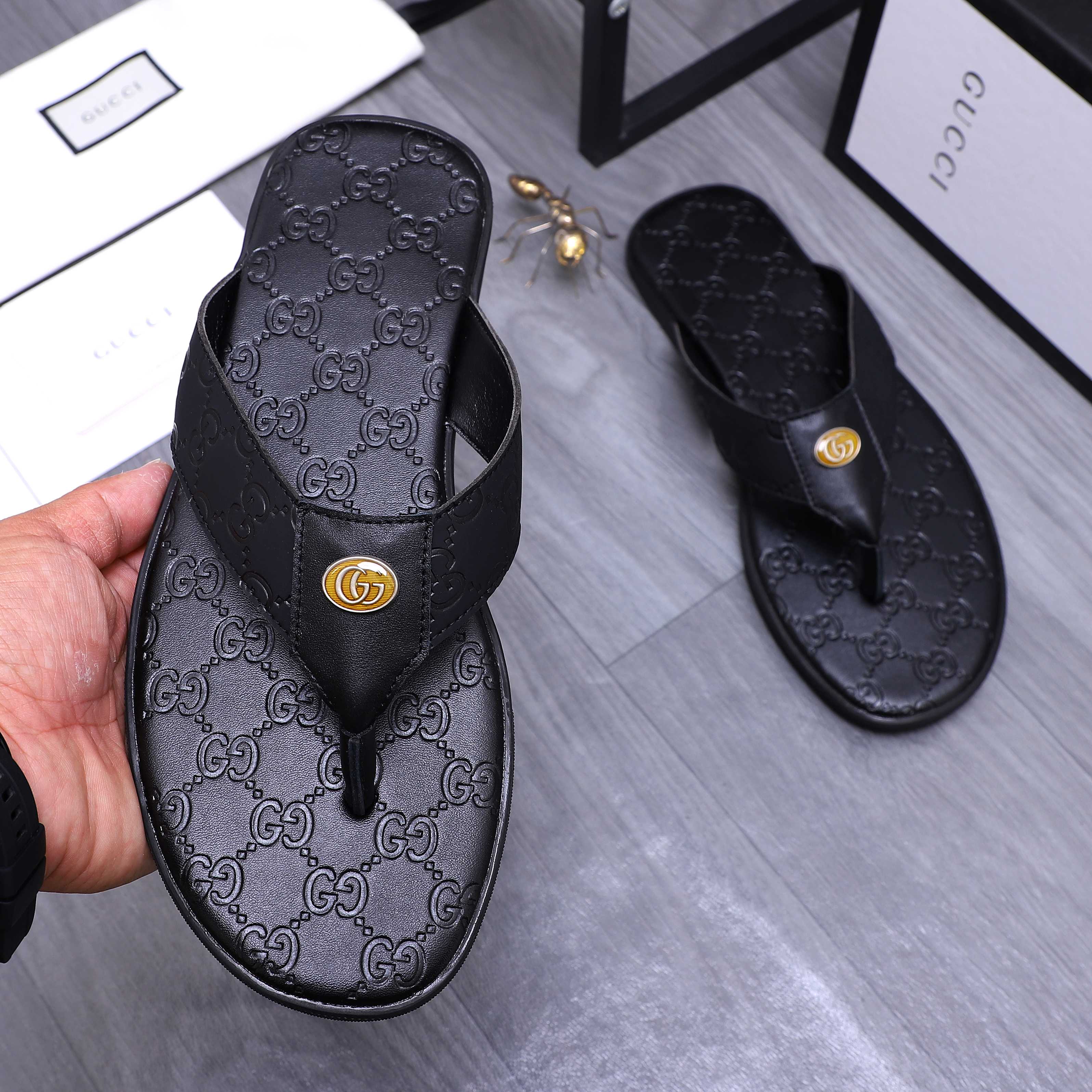 Gucci Embossed Leather Thong Sandals - Luxurious Comfort & Style (Sizes 38-44) 6 a1744355817104 5251