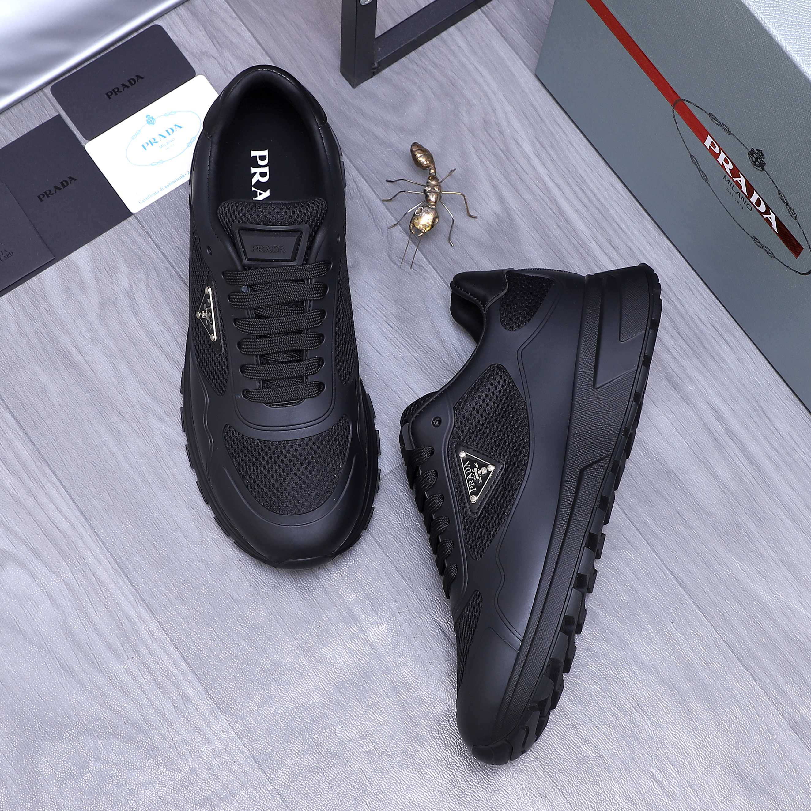 Prada Men's Lace-Up Sneakers Premium Leather and Mesh - Size 38-44 5 a1744442632059 1730