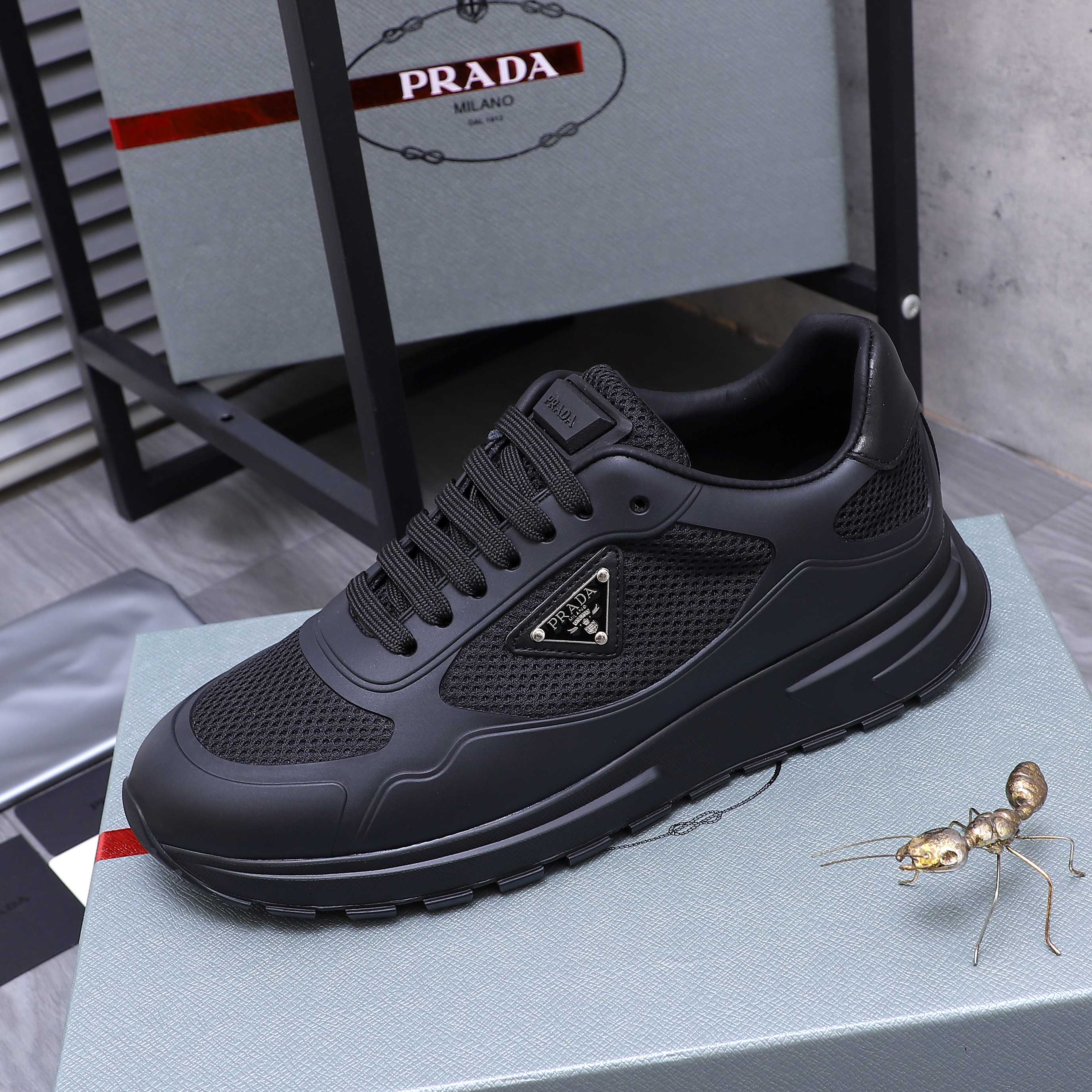 Prada Men's Lace-Up Sneakers Premium Leather and Mesh - Size 38-44 7 a1744442634541 8148