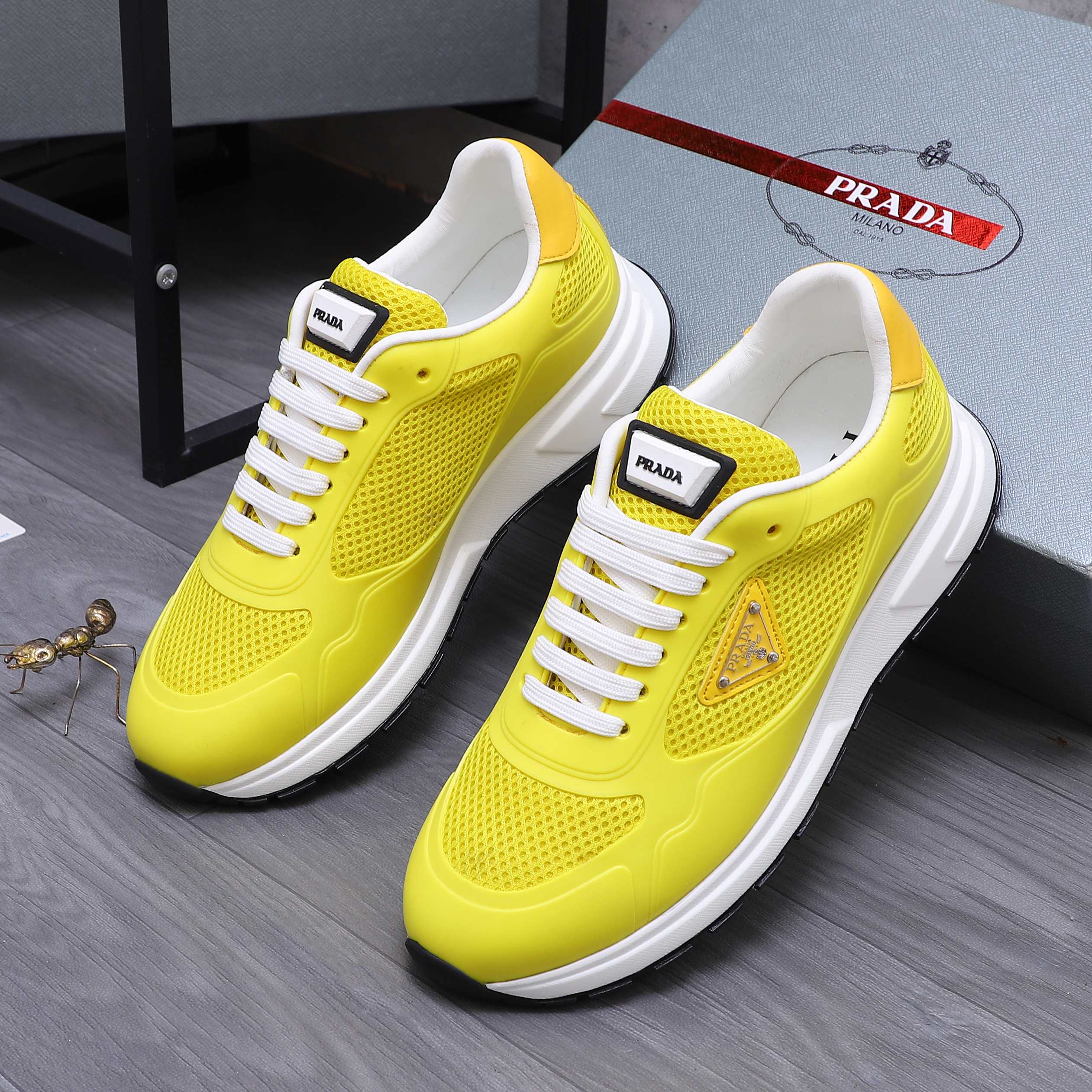 Prada Men's Leather and Mesh Lace-Up Sneakers - Size 38-44 3 a1744442948292 7830