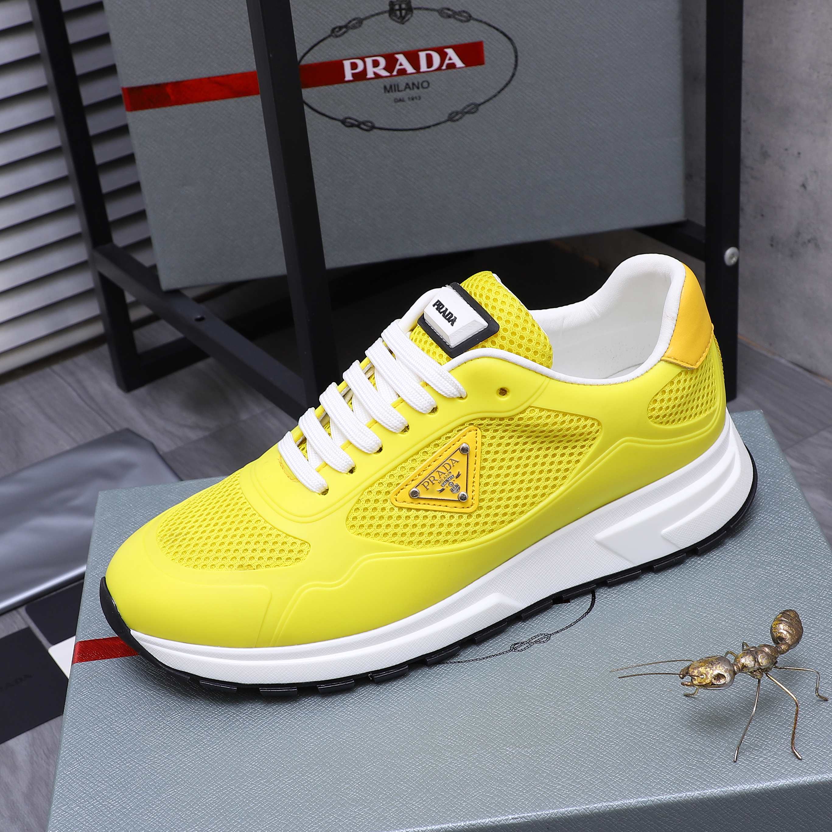 Prada Men's Leather and Mesh Lace-Up Sneakers - Size 38-44 6 a1744442948389 4277