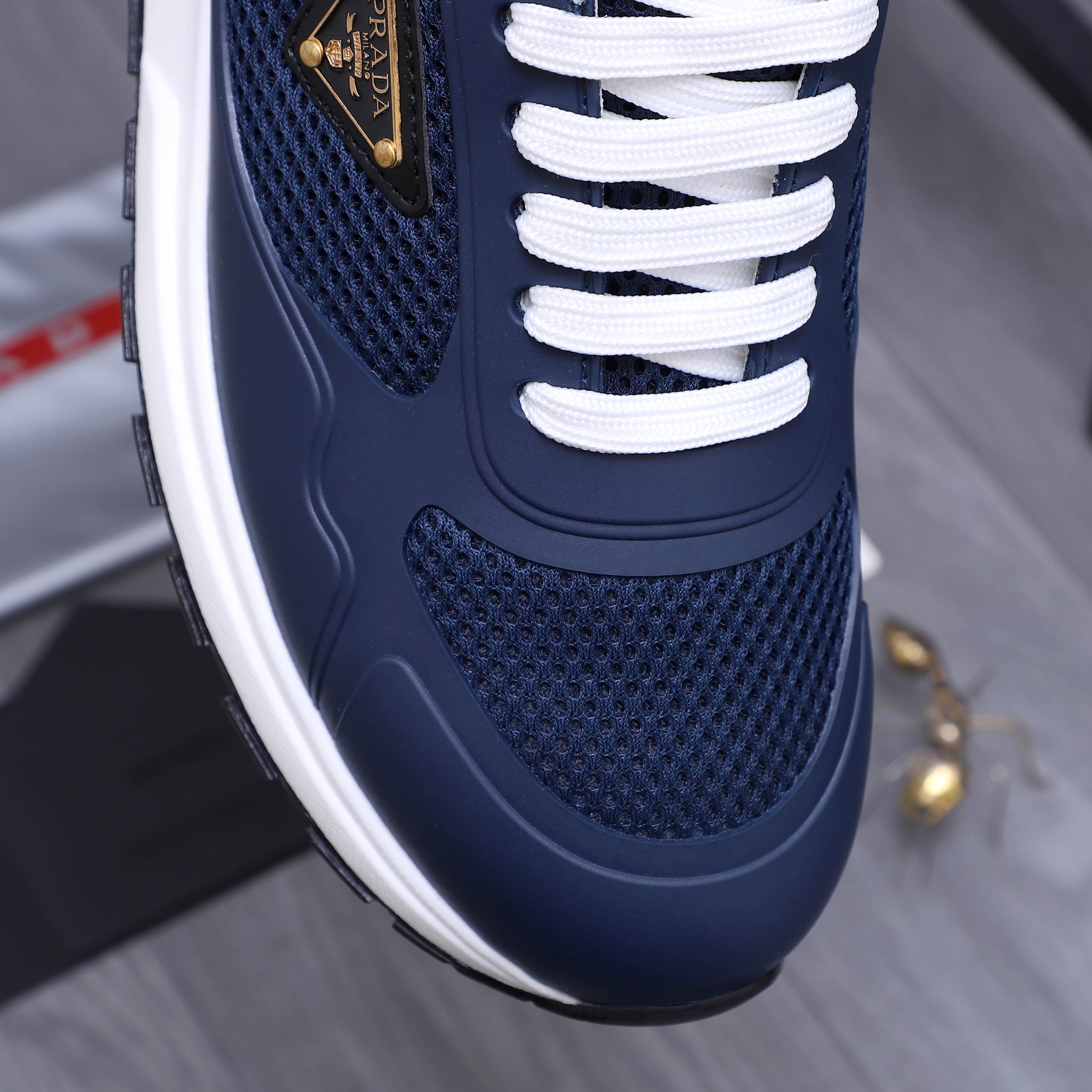 Prada Men's Leather and Mesh Lace-Up Sneakers - Size 38-44 9 a1744443095653 7227