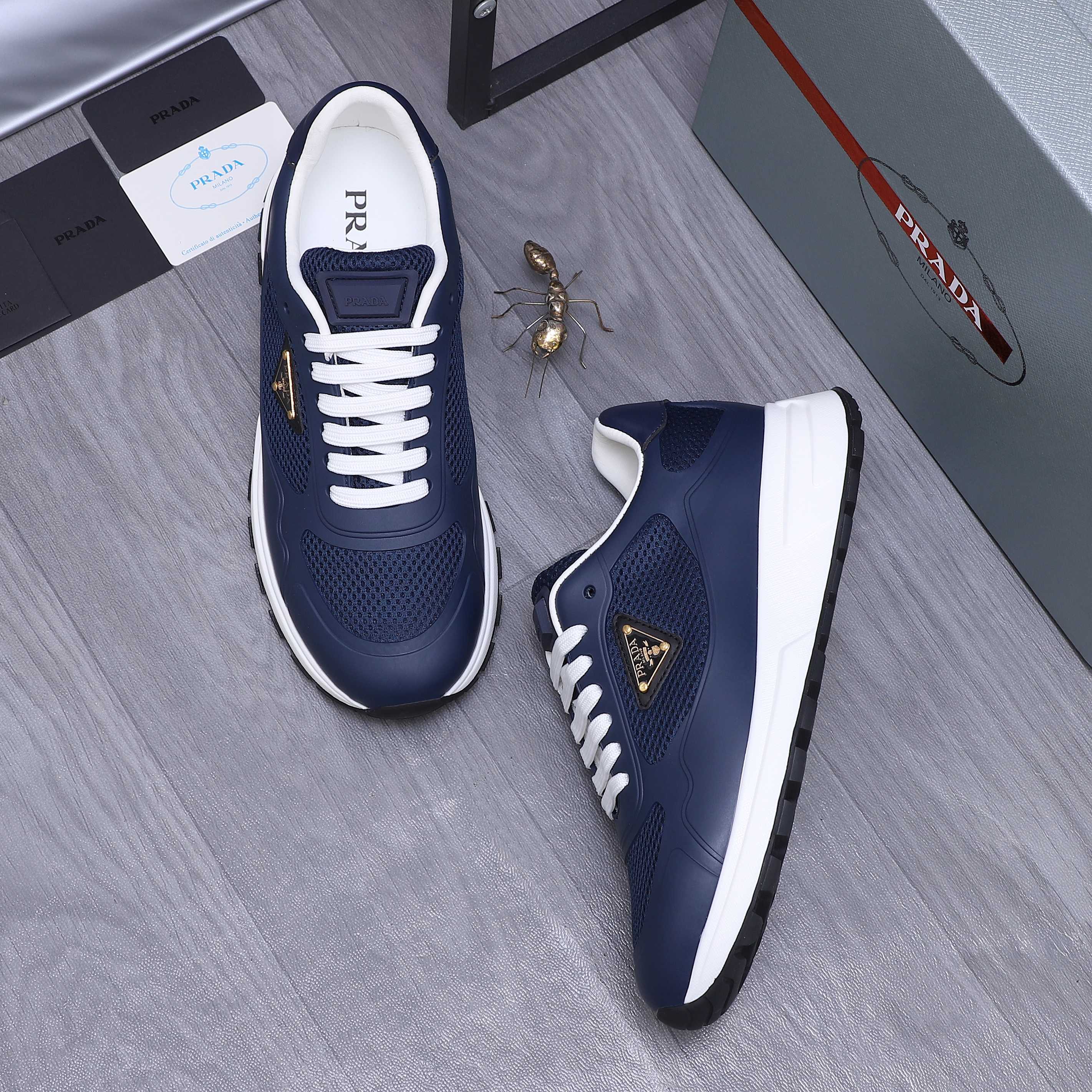 Prada Men's Leather and Mesh Lace-Up Sneakers - Size 38-44 5 a1744443095935 7662