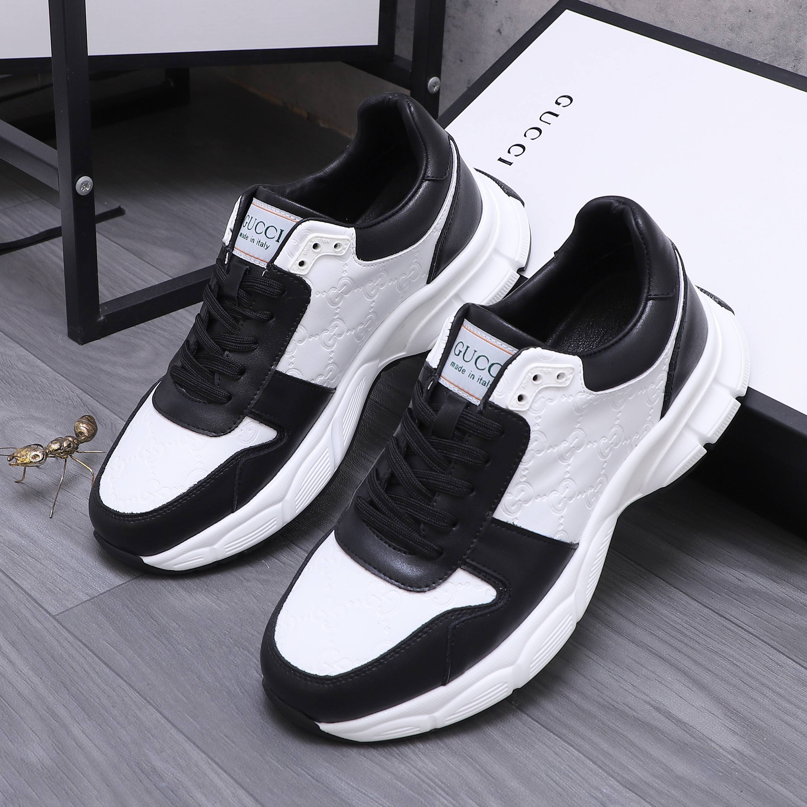 Gucci Men's Leather Lace-Up Sneakers, Sizes 38-44 - Stylish and Comfortable 3 a1744452217289 8256