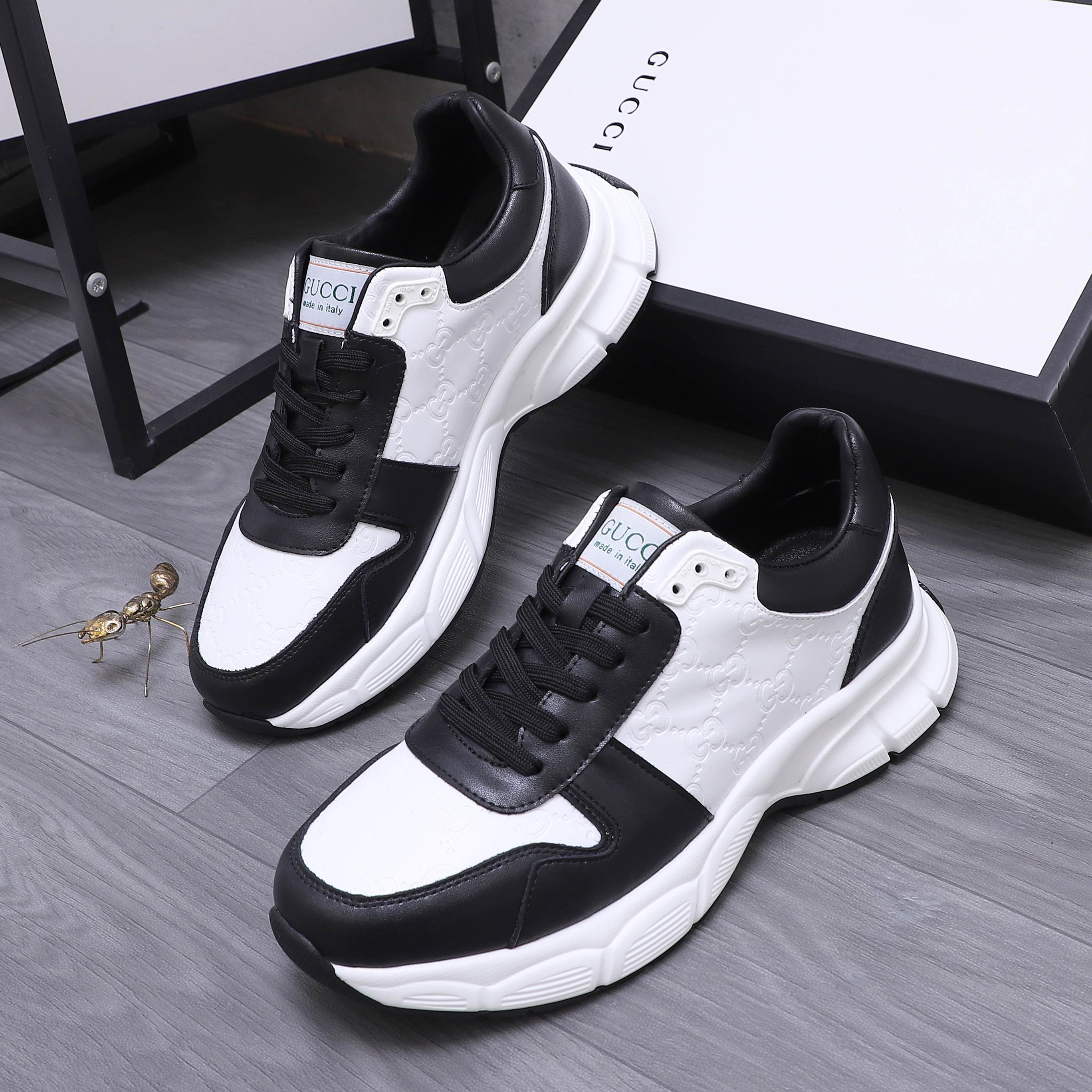 Gucci Men's Leather Lace-Up Sneakers, Sizes 38-44 - Stylish and Comfortable 4 a1744452217373 1465