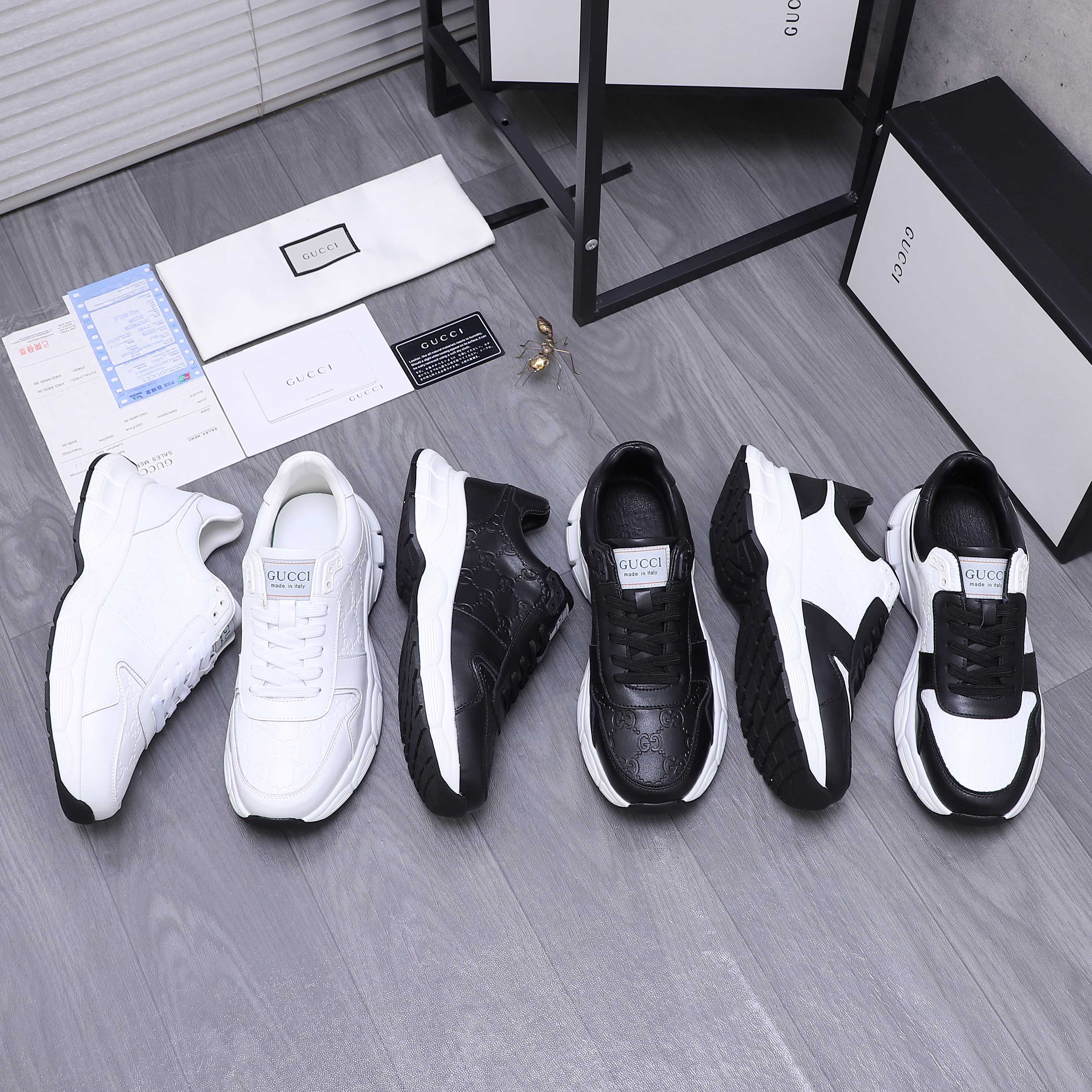 Gucci Men's Leather Lace-Up Sneakers, Sizes 38-44 - Stylish and Comfortable 2 a1744452217835 6585