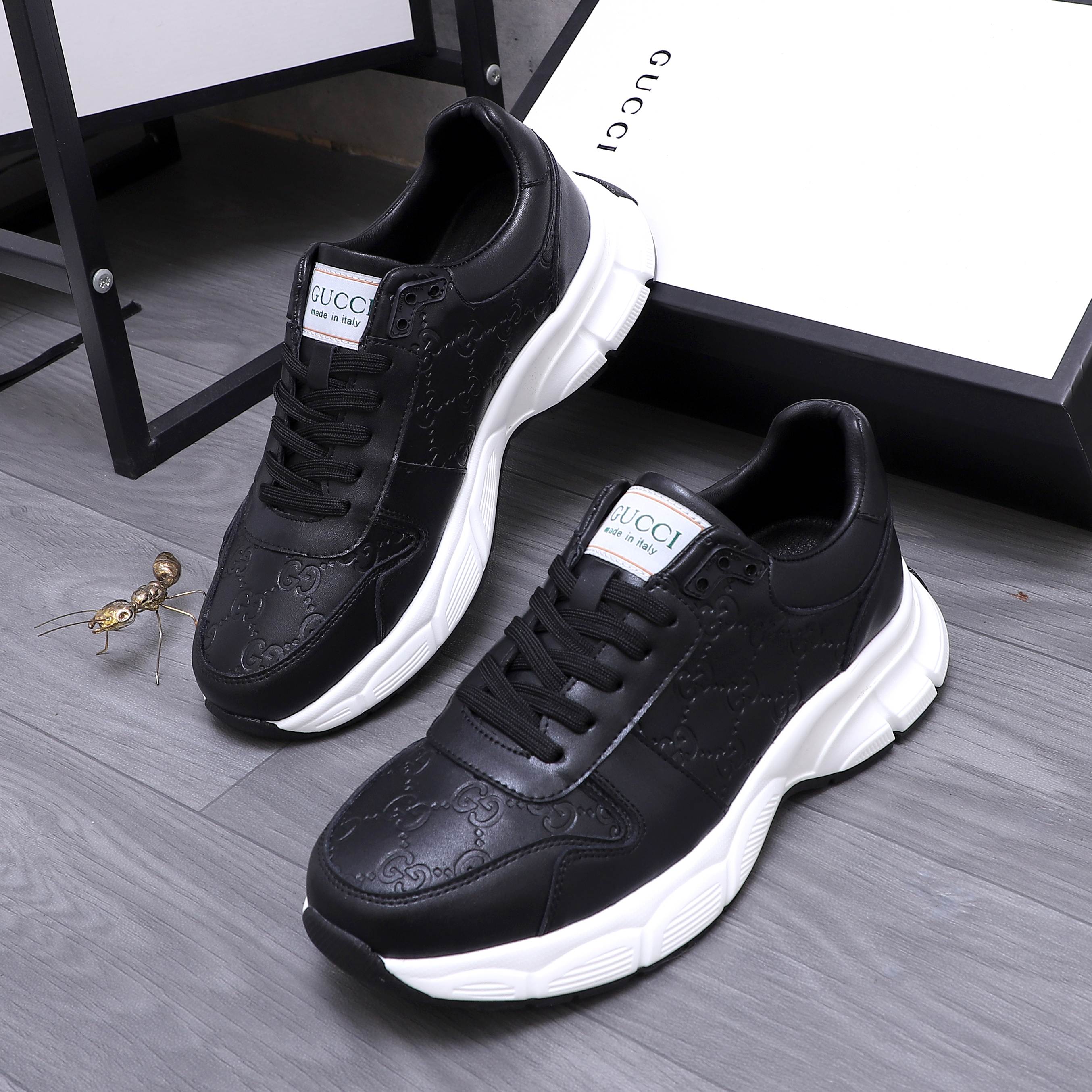 Gucci Men's Leather Sneakers - Embossed Upper, Comfortable Fit, Sizes 38-44 4 a1744452481415 3263