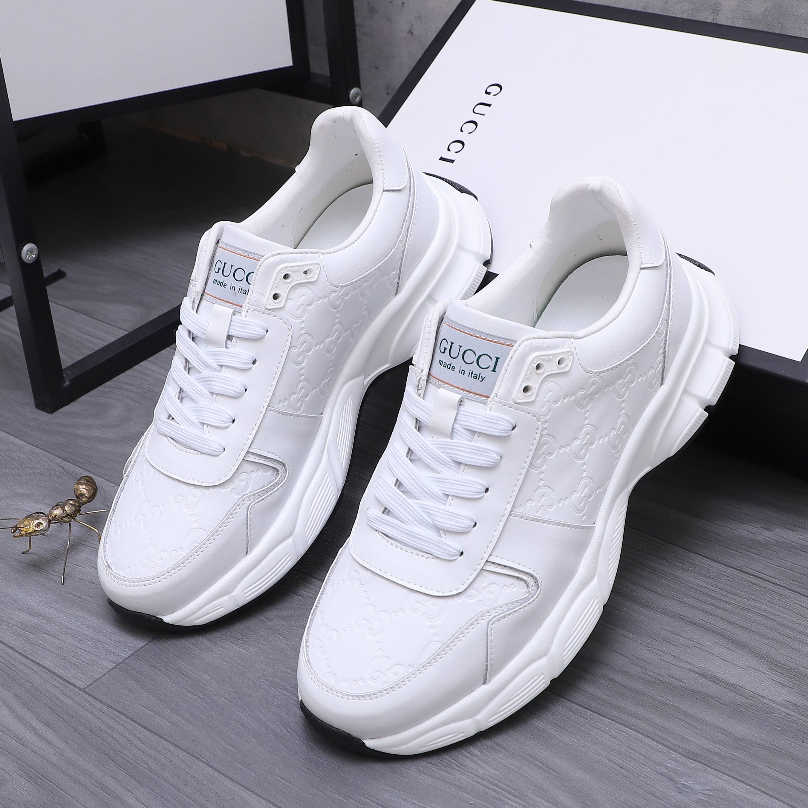 Gucci Men's Leather Casual Sneakers, Sizes 38-44, Flexible Fabric Lining 3 a1744452593060 1178