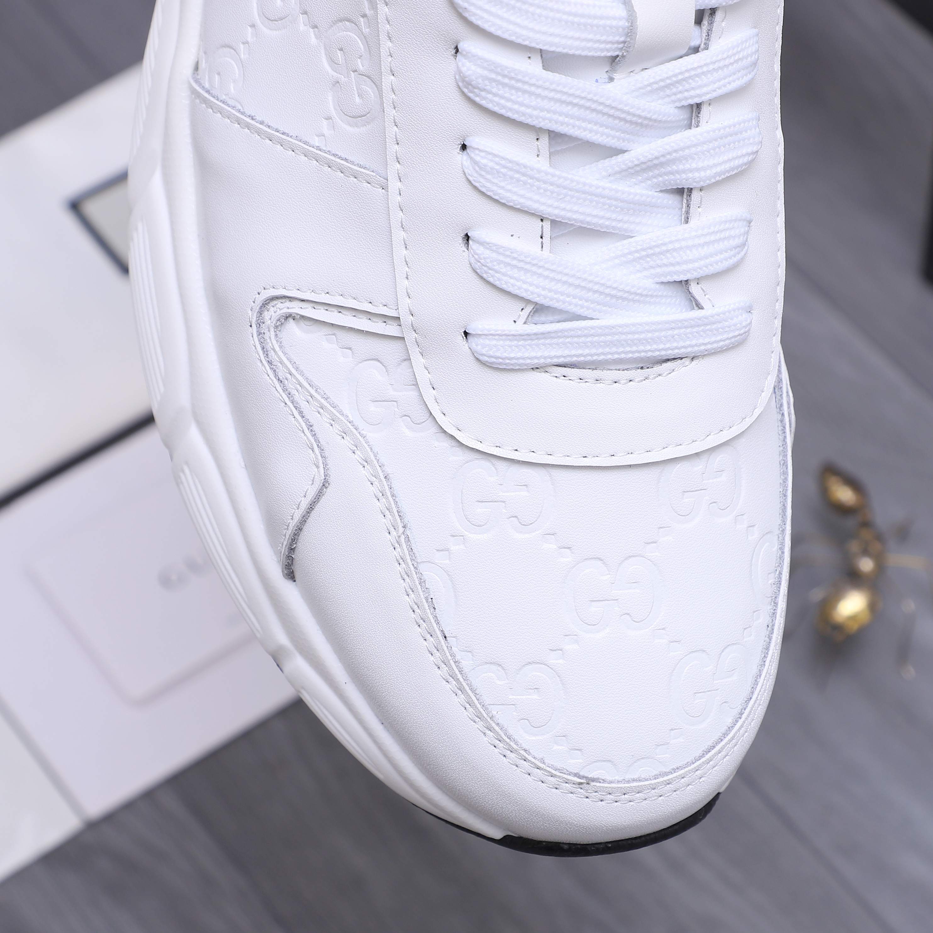 Gucci Men's Leather Casual Sneakers, Sizes 38-44, Flexible Fabric Lining 9 a1744452595349 7413