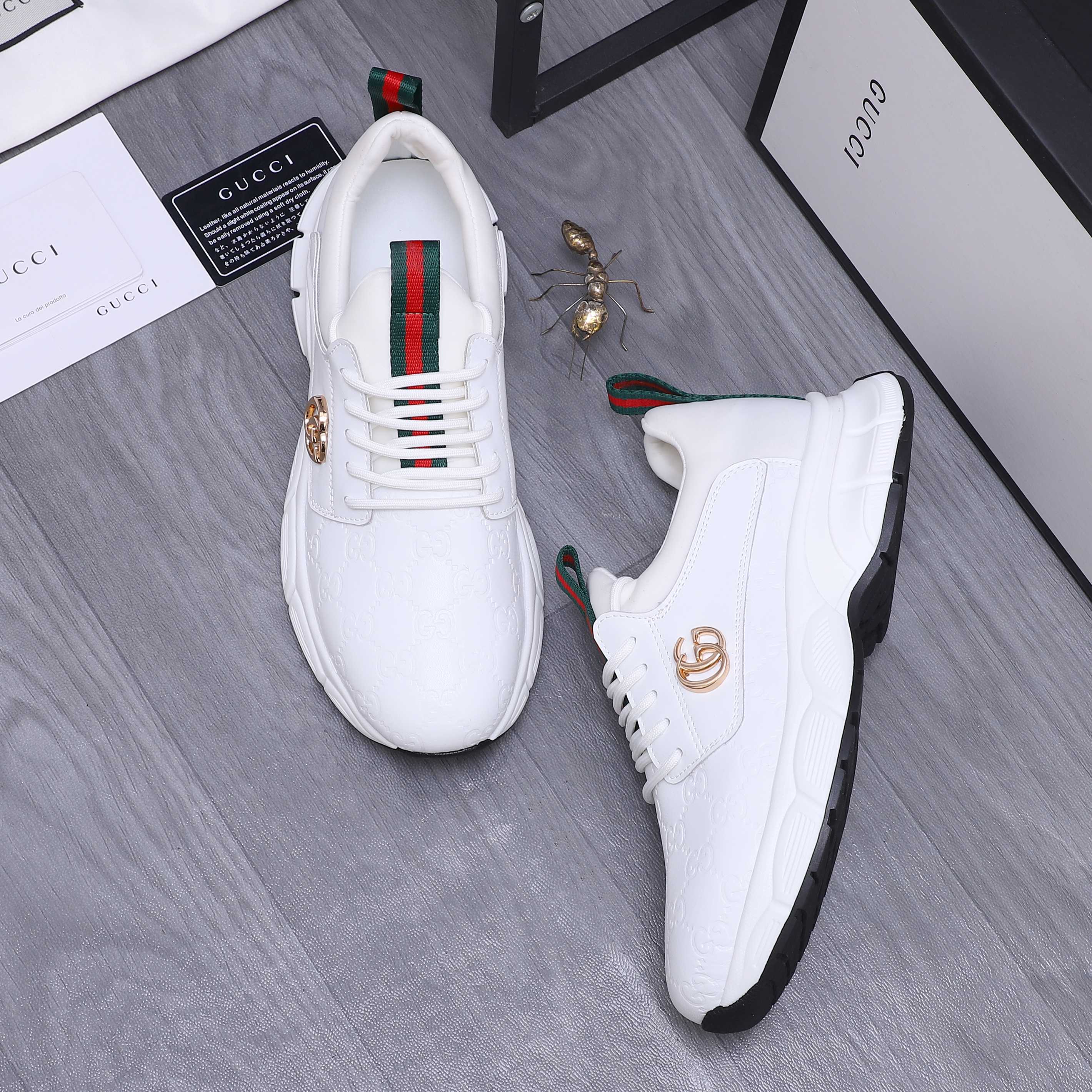 Gucci Men's Casual Sneakers Leather Upper, Comfortable Fit, Sizes 38-44 5 a1744452749130 6388