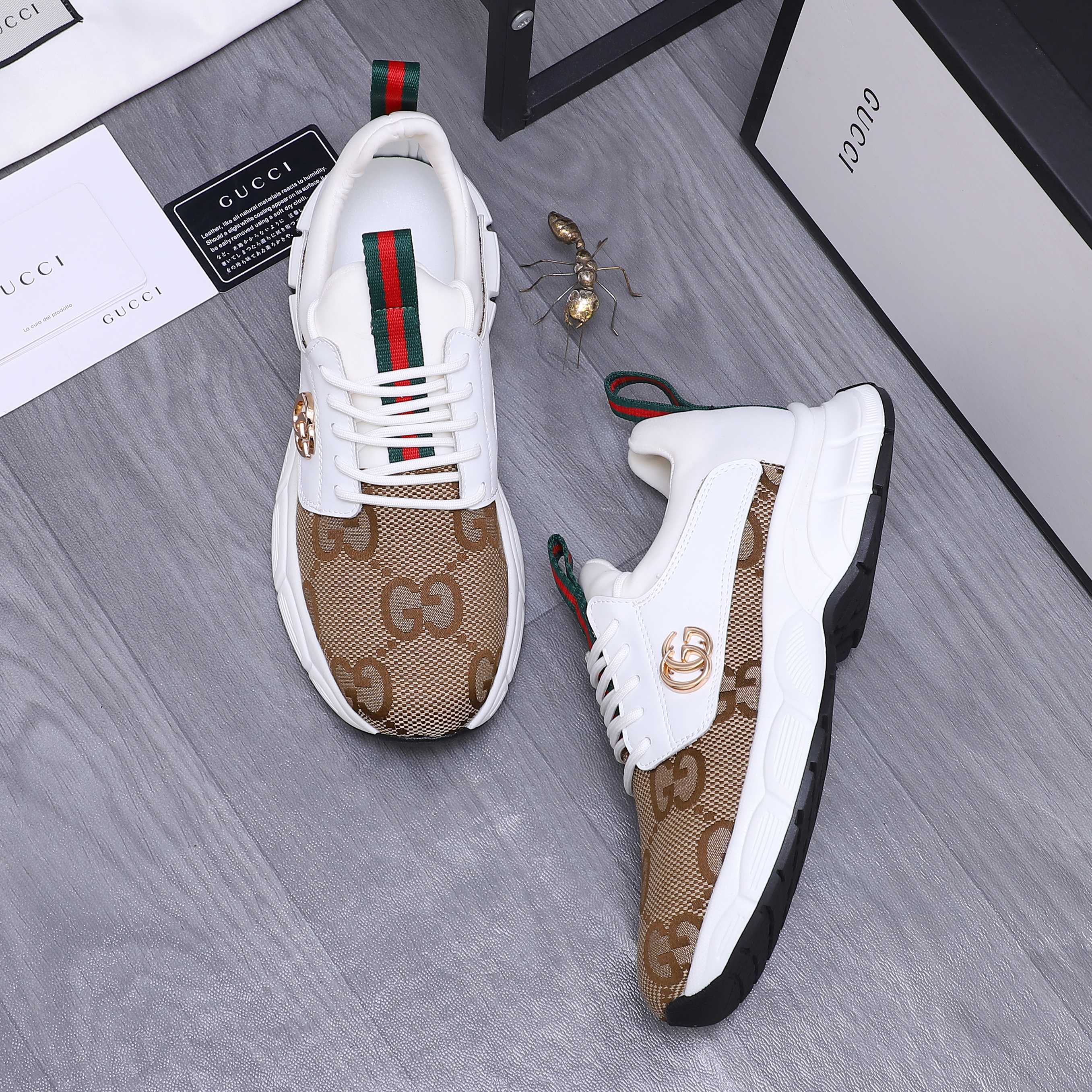 Gucci Men's Leather Sneakers with Embossed Detail - Sizes 38-44 5 a1744453128064 0728