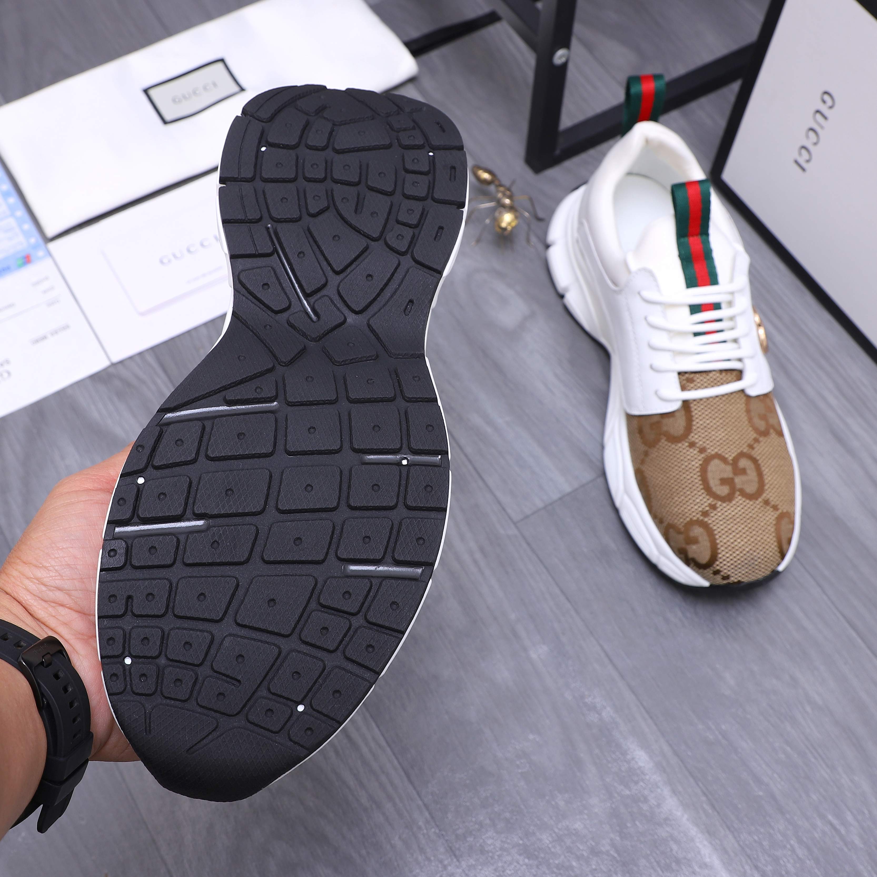 Gucci Men's Leather Sneakers with Embossed Detail - Sizes 38-44 8 a1744453130518 0840