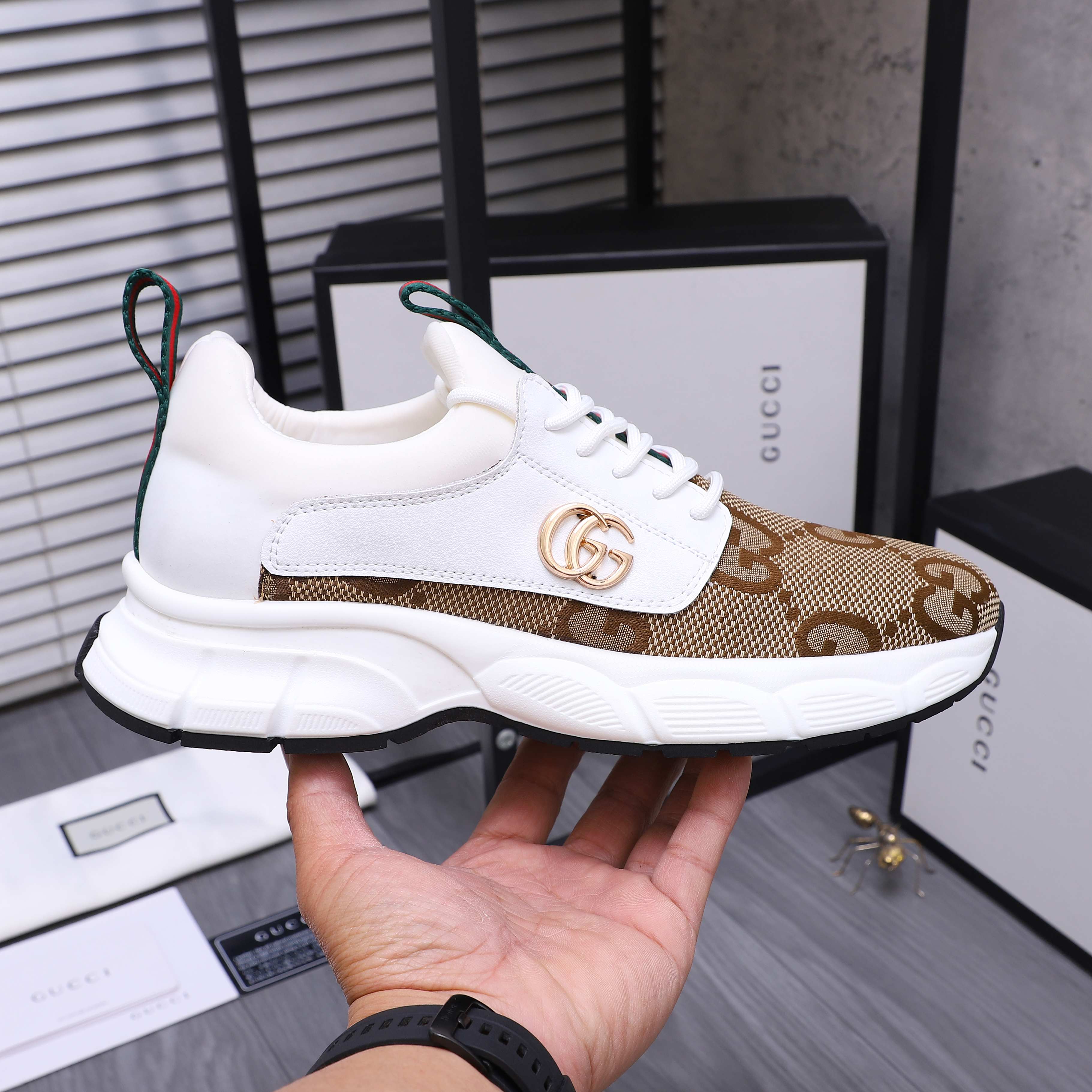 Gucci Men's Leather Sneakers with Embossed Detail - Sizes 38-44 7 a1744453130947 8025