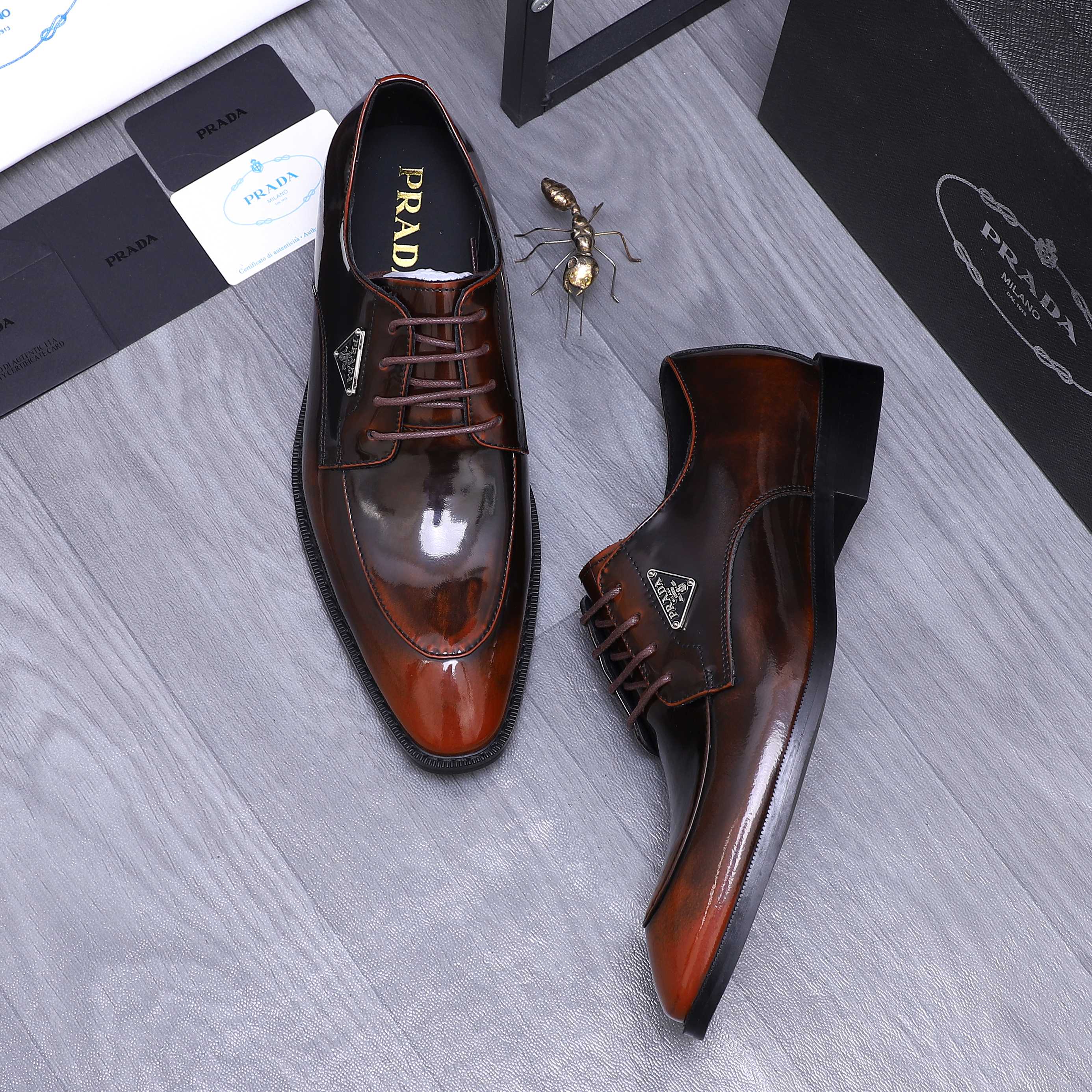 Prada Men's Leather Dress Shoes Classic Lace-Up Business Footwear 5 a1744453584932 2158