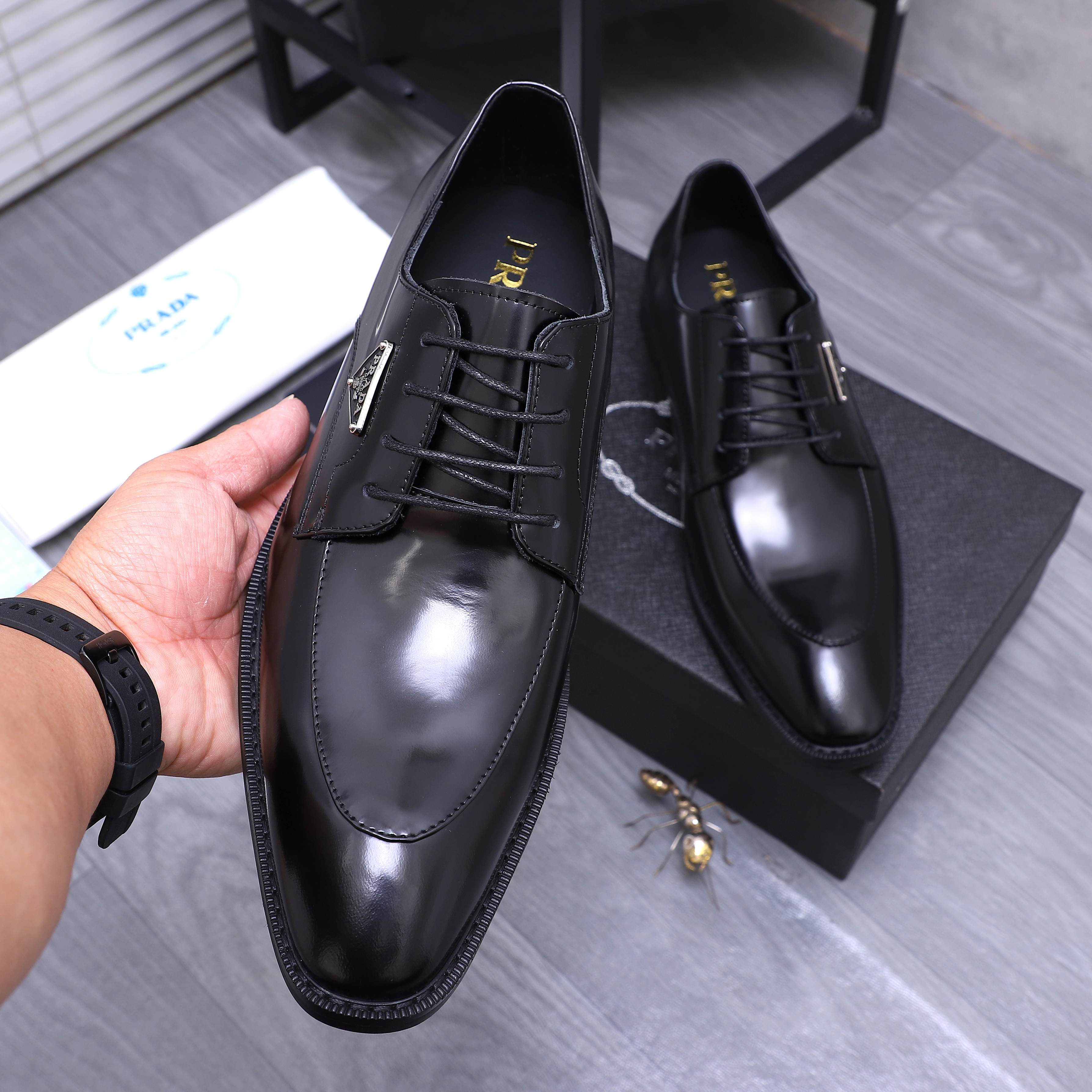 Prada Men's Leather Dress Shoes - Business Style, Sizes 38-44 6 a1744453867125 4506