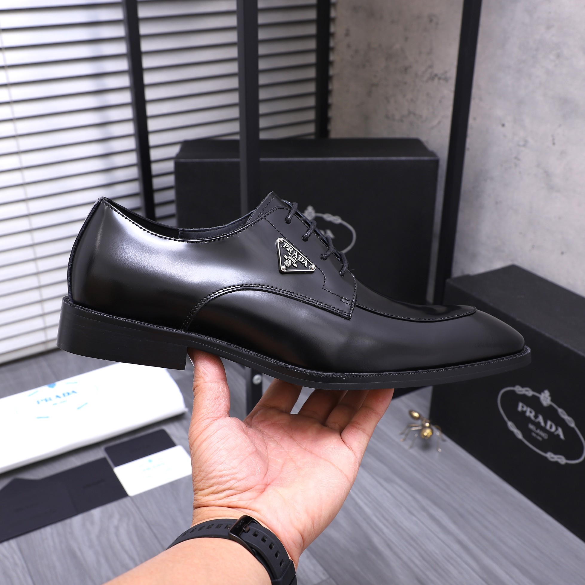Prada Men's Leather Dress Shoes - Business Style, Sizes 38-44 8 a1744453869048 2841