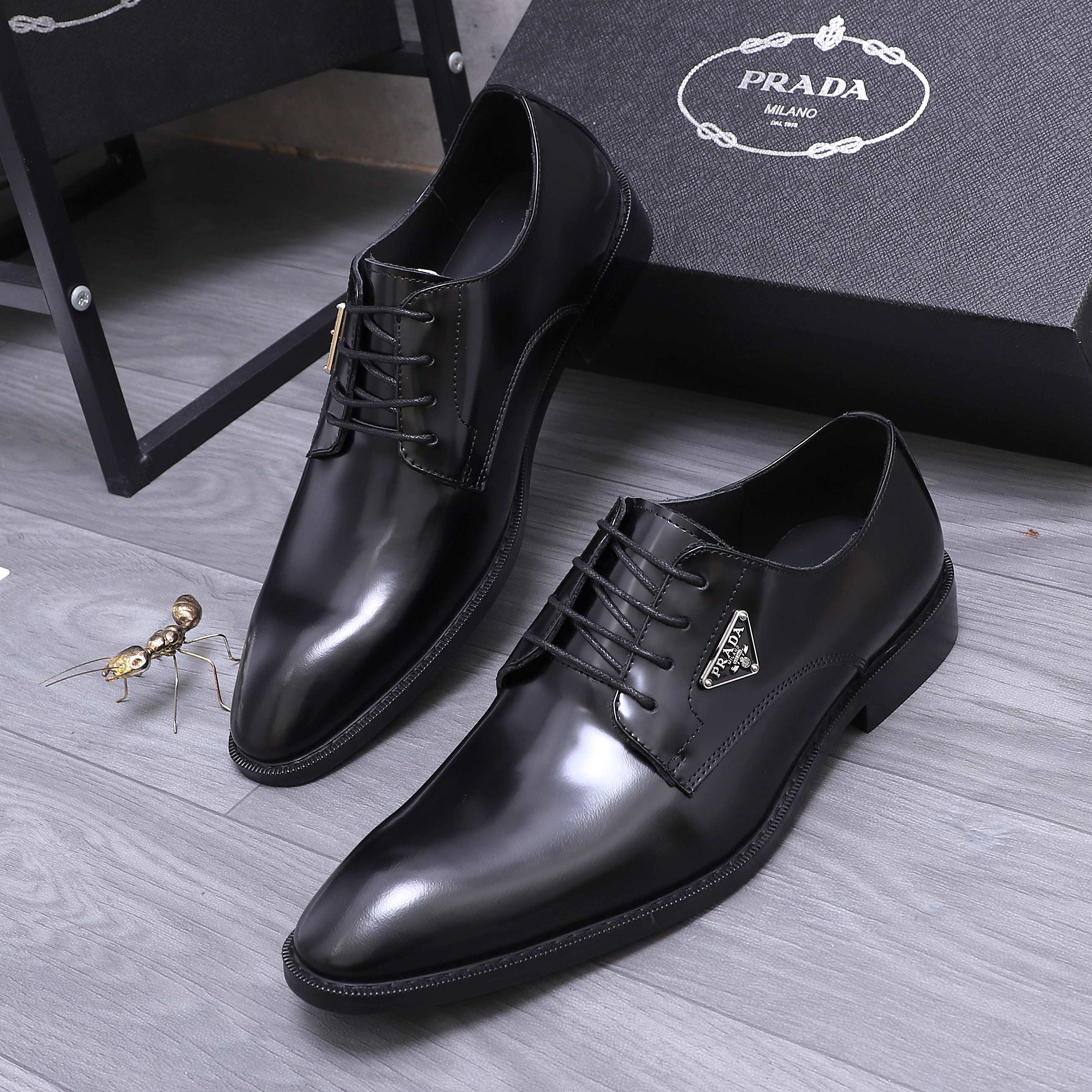 Prada Men's Business Slip-On Leather Dress Shoes, Sizes 38-44 4 a1744454707500 1640