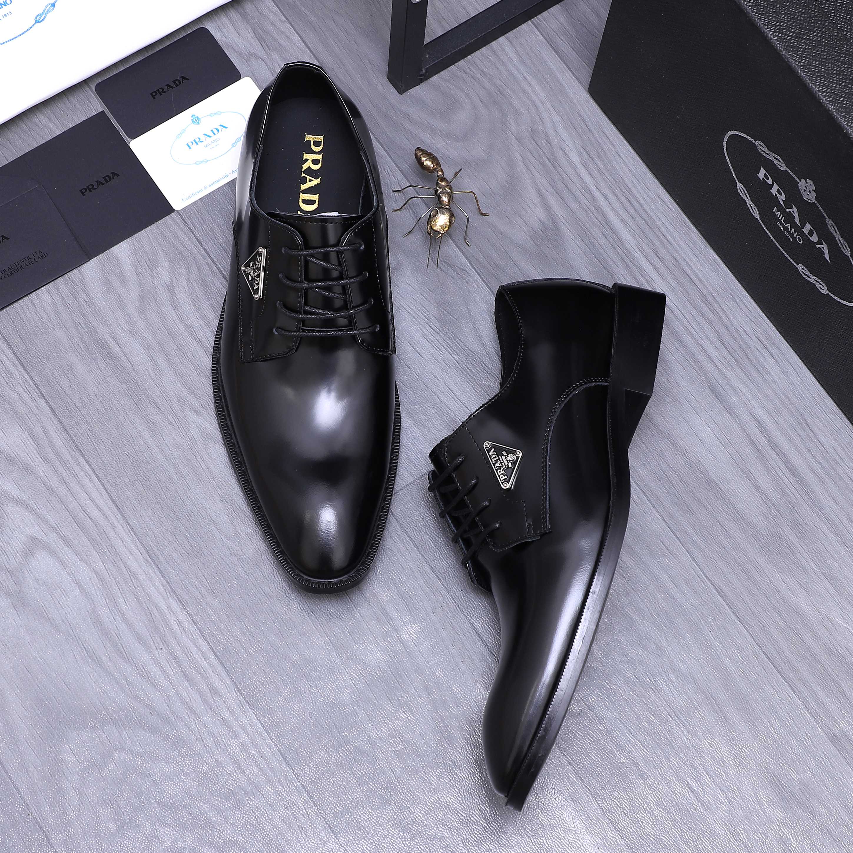 Prada Men's Business Slip-On Leather Dress Shoes, Sizes 38-44 5 a1744454707843 8871
