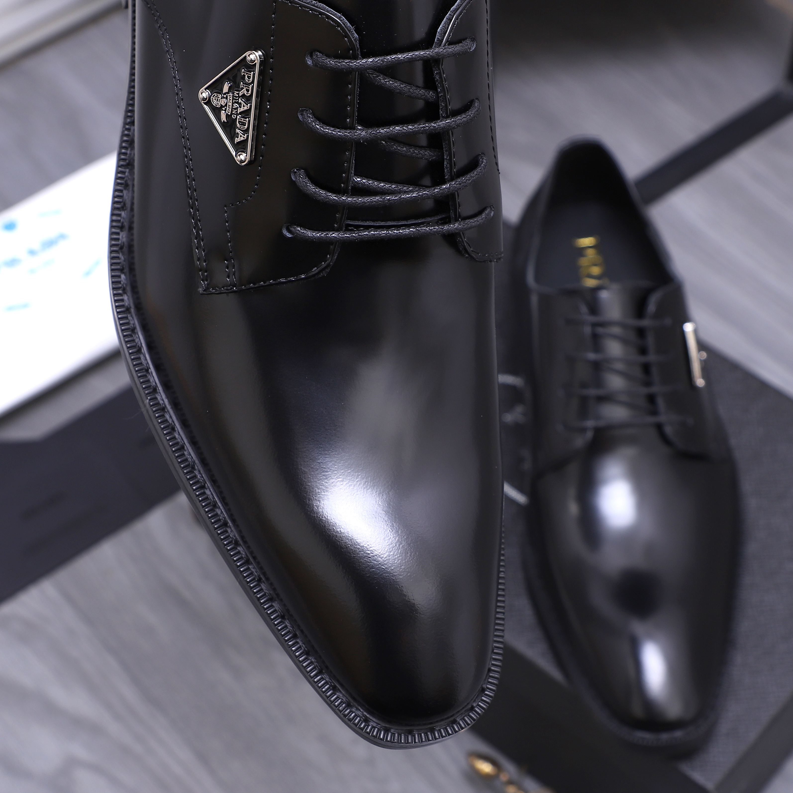 Prada Men's Business Slip-On Leather Dress Shoes, Sizes 38-44 10 a1744454709690 2247