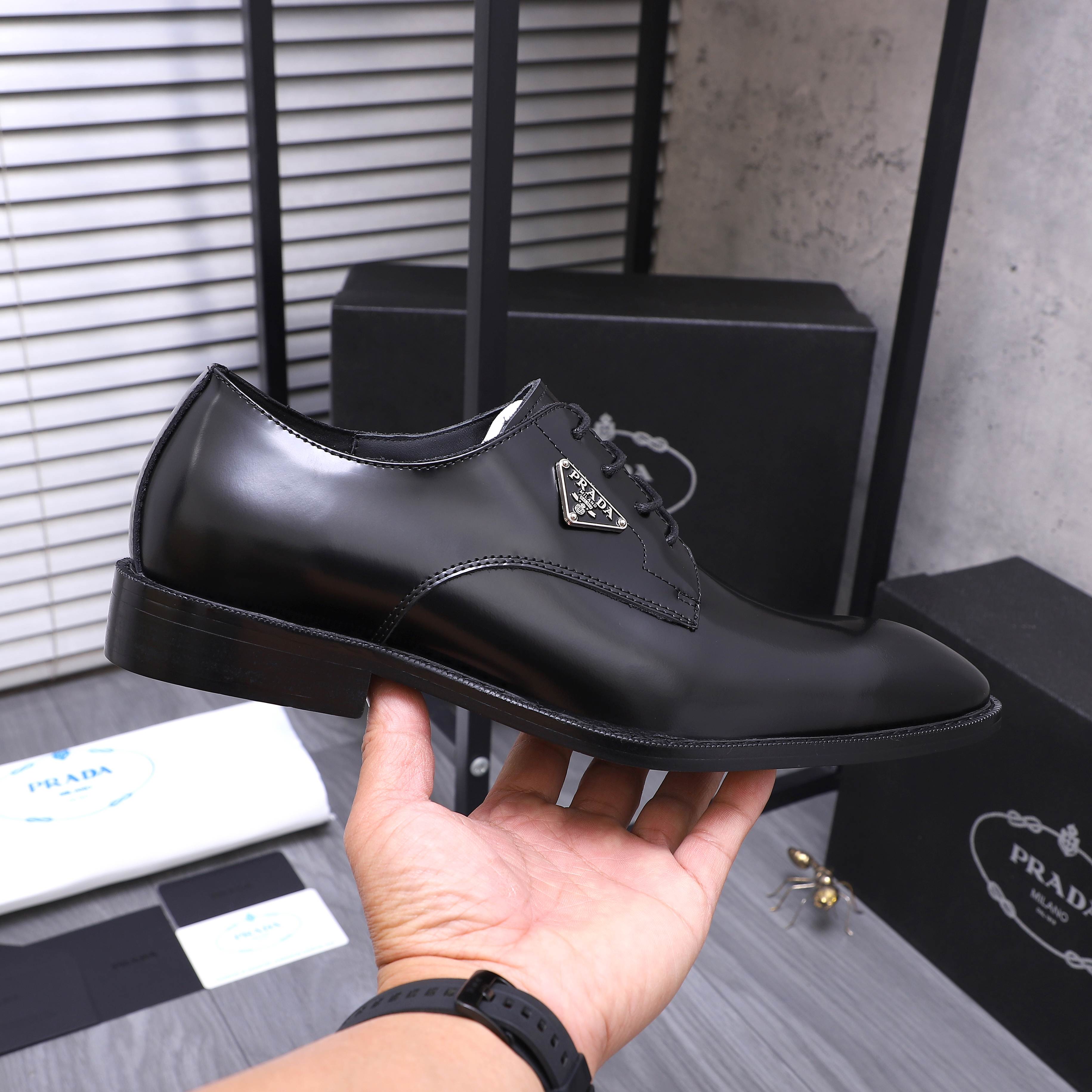 Prada Men's Business Slip-On Leather Dress Shoes, Sizes 38-44 8 a1744454710148 5470