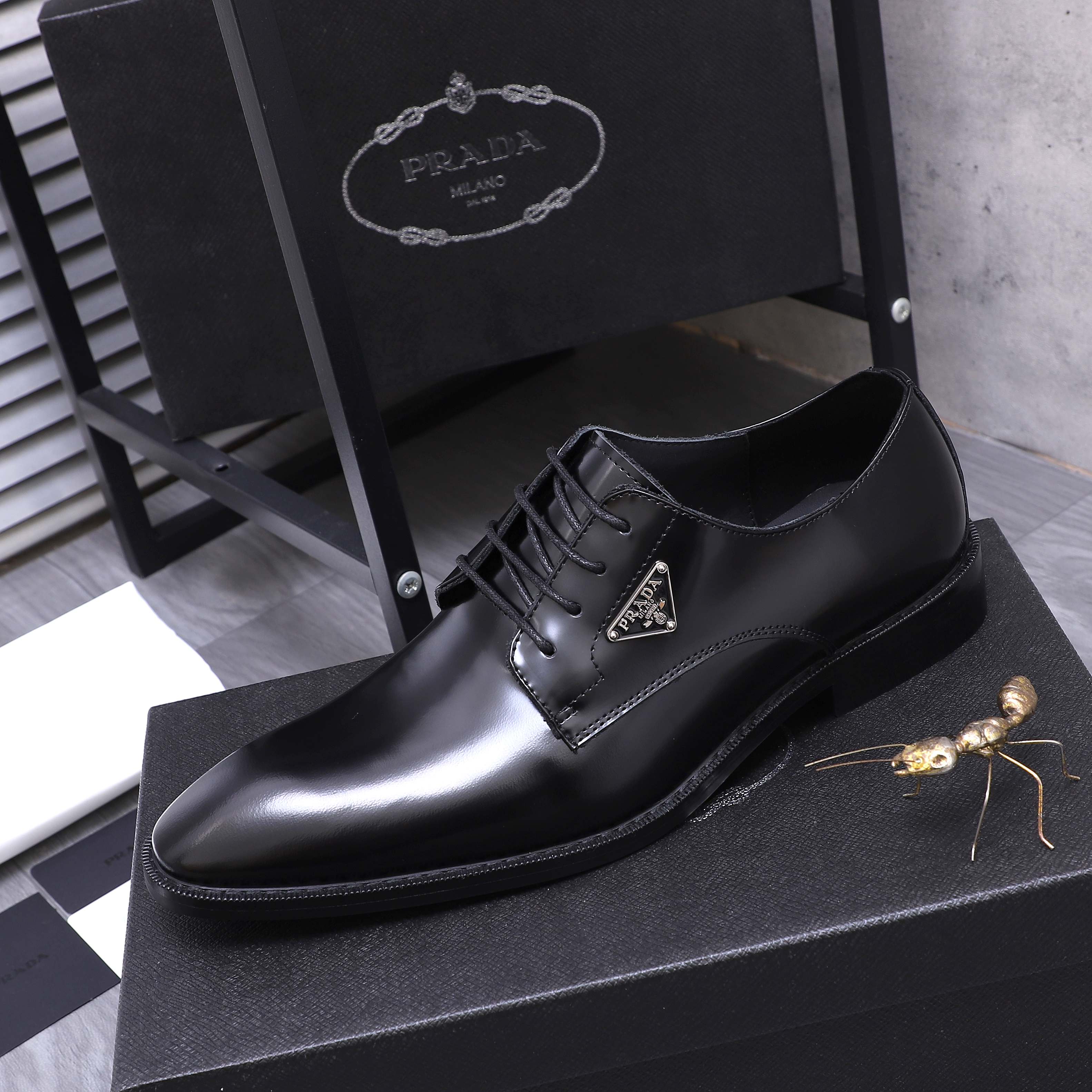 Prada Men's Business Slip-On Leather Dress Shoes, Sizes 38-44 7 a1744454710158 8686