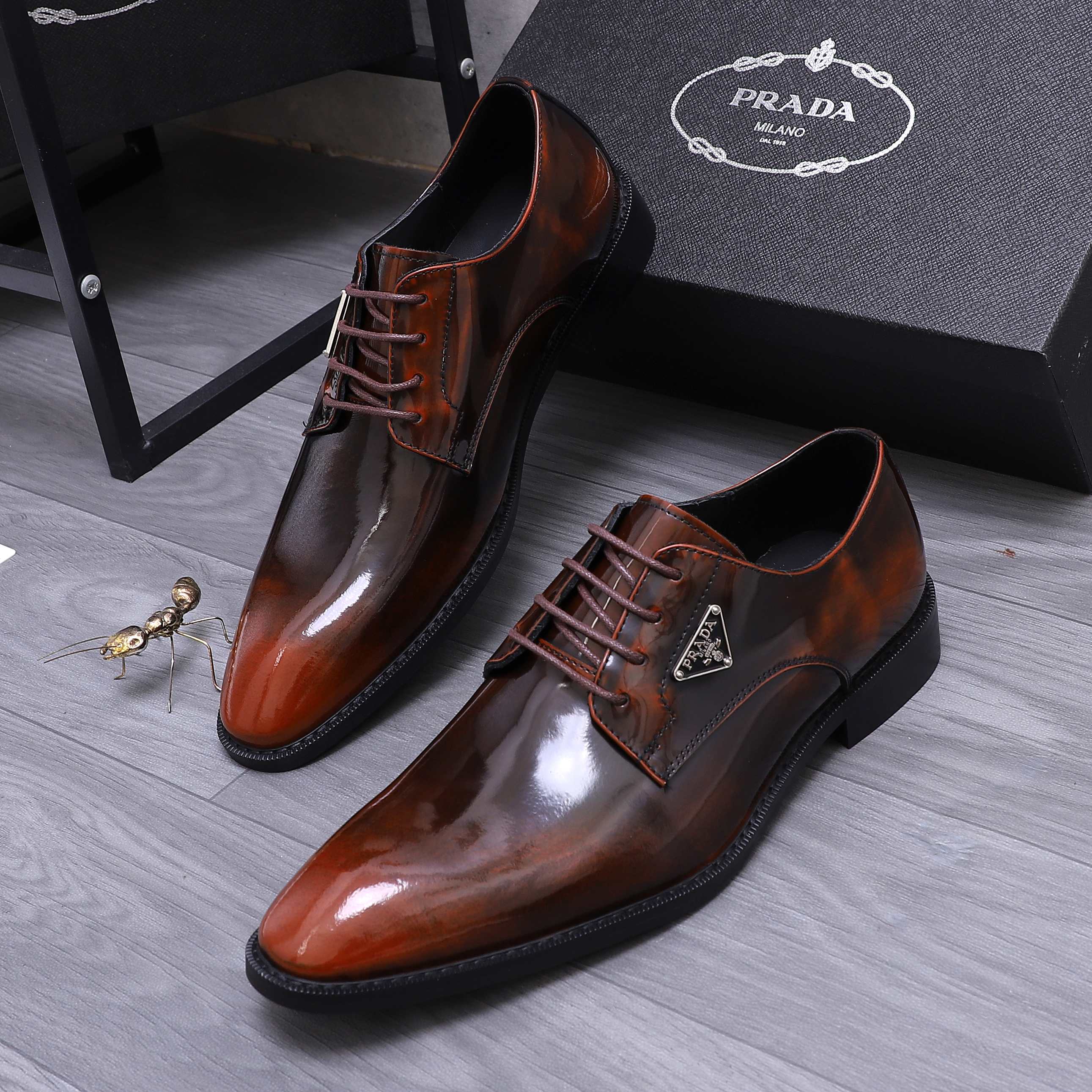 Prada Men's Business Leather Dress Shoes, Slip-On & Lace-Up Styles 4 a1744456260870 4451