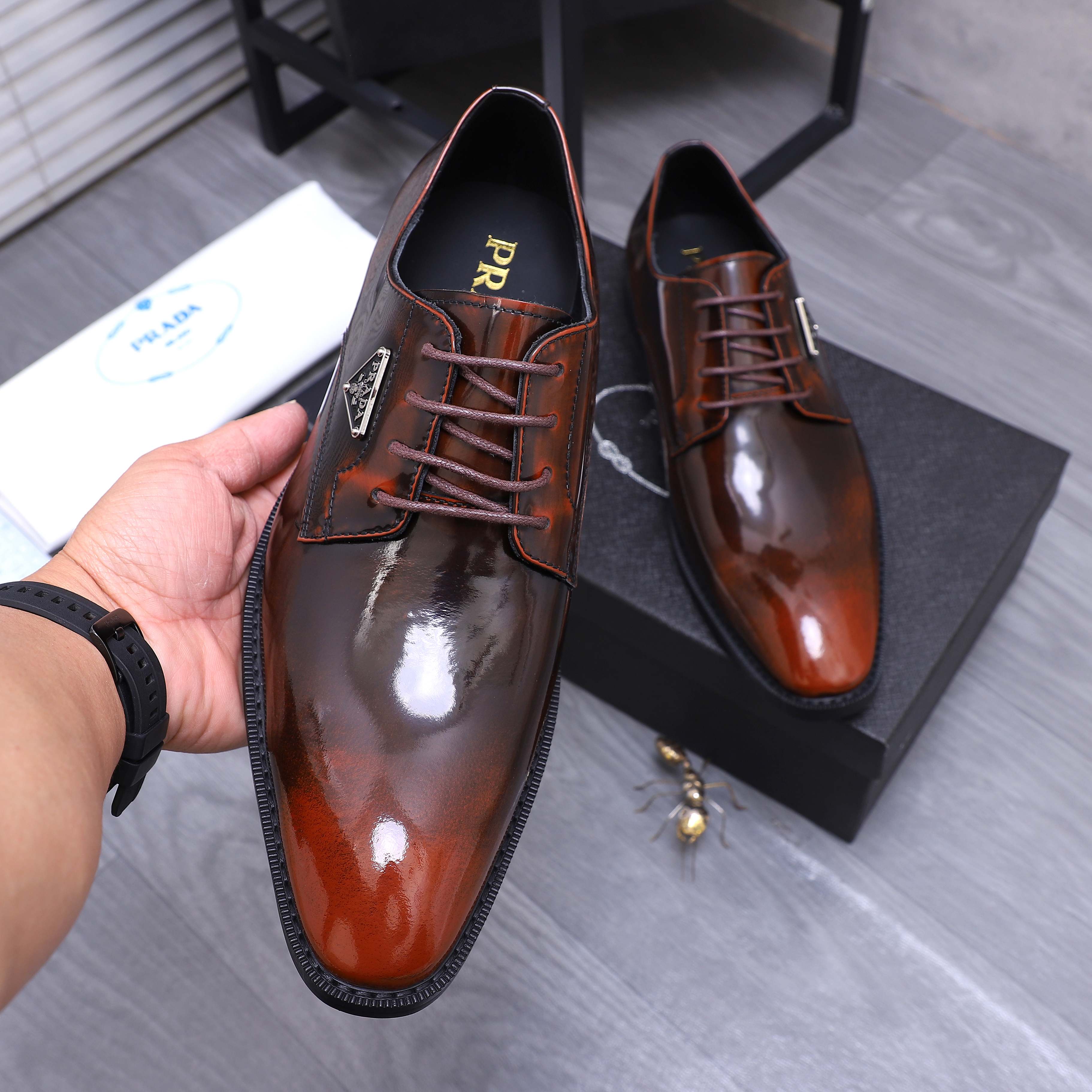 Prada Men's Business Leather Dress Shoes, Slip-On & Lace-Up Styles 6 a1744456261216 5082
