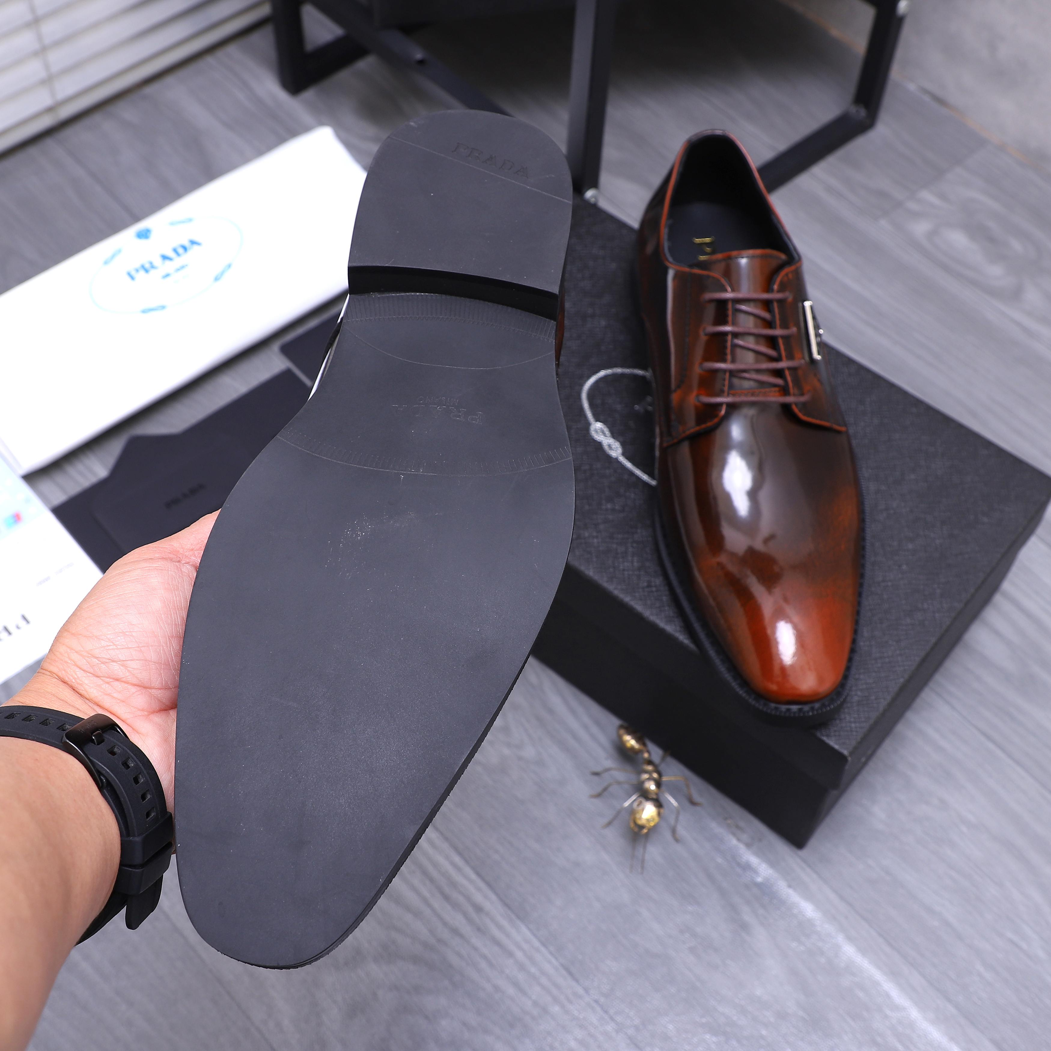 Prada Men's Business Leather Dress Shoes, Slip-On & Lace-Up Styles 9 a1744456263749 2582