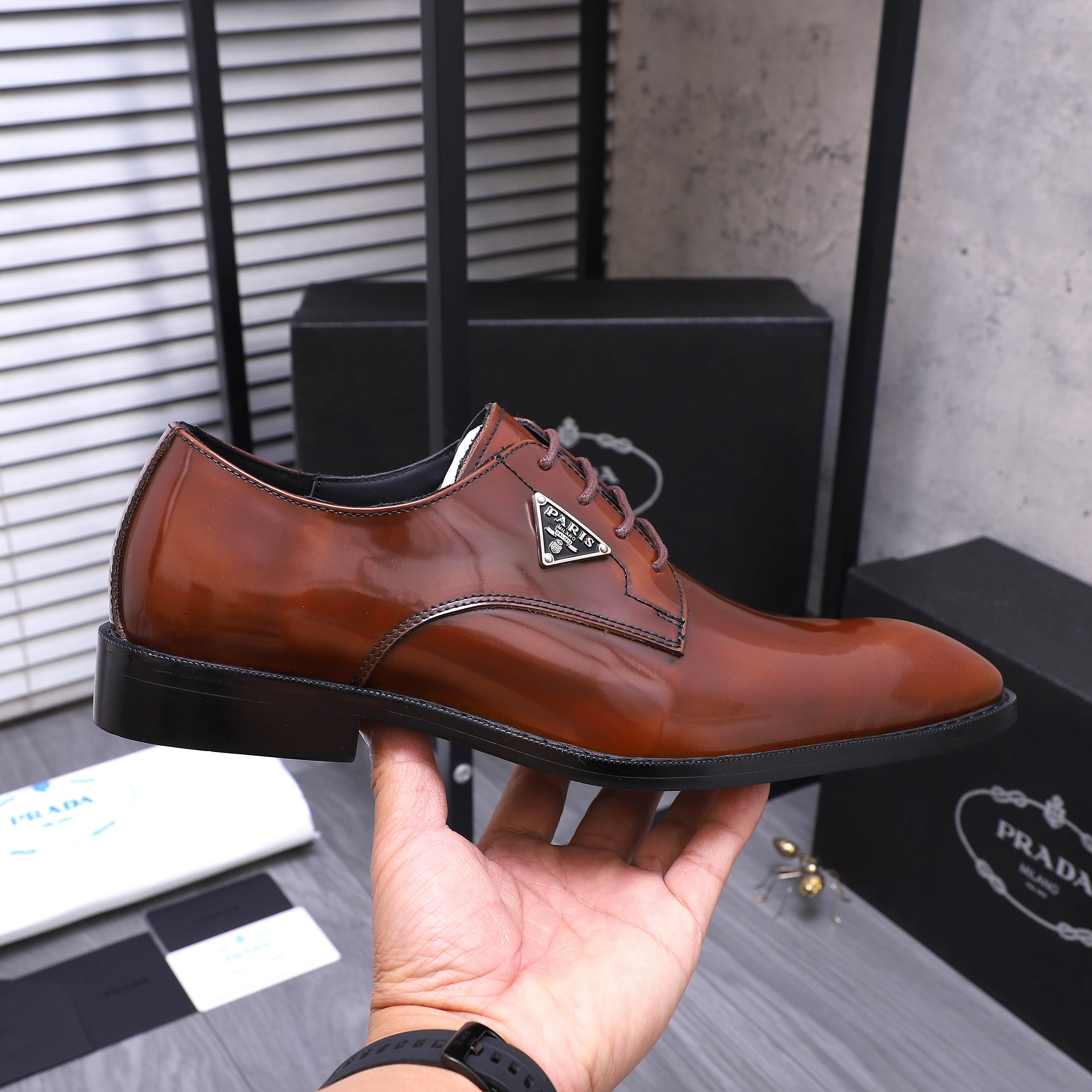 Prada Men's Business Leather Dress Shoes - Premium Quality & Comfort 8 a1744456350248 8055