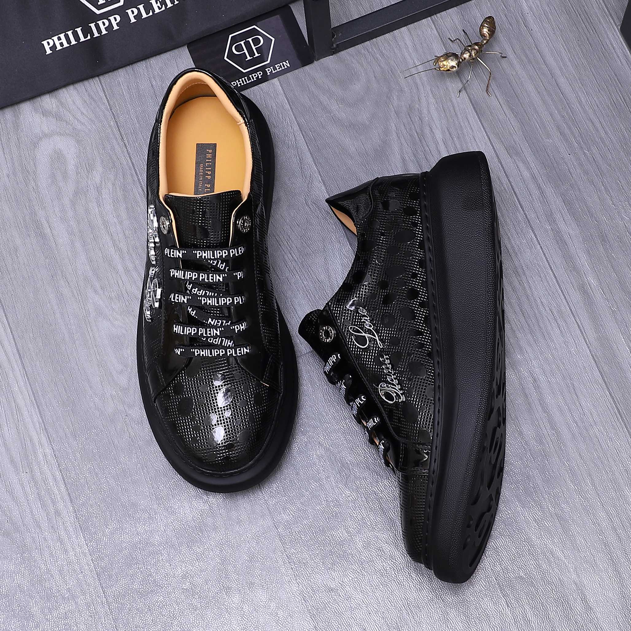 Philipp Plein Embossed Leather Low-Top Sneakers - Fashionable and Comfortable 5 a1744700867680 4672