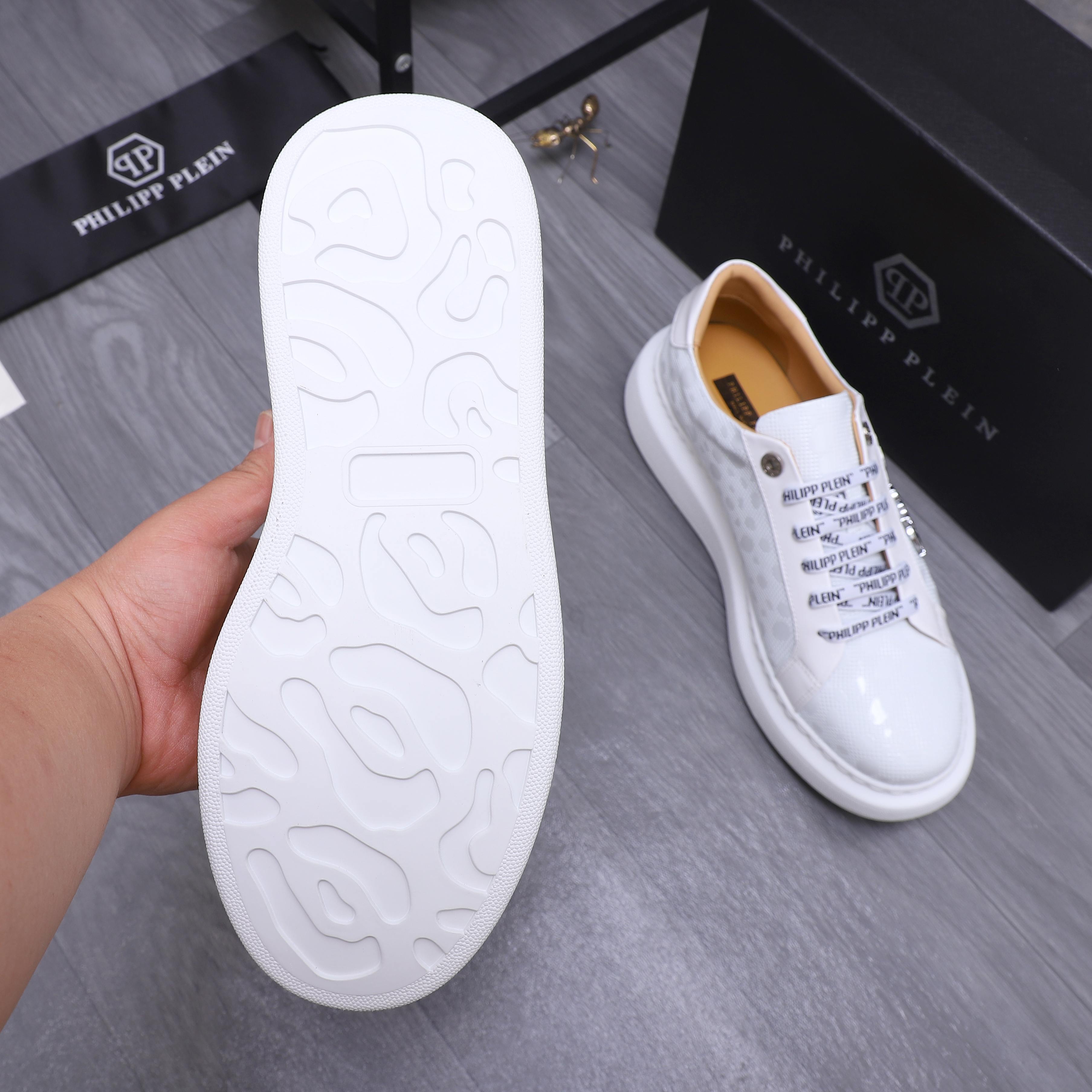 Philipp Plein Embossed Leather Sneakers With Metal Logo - Sizes 38-44 8 a1744701176714 7427