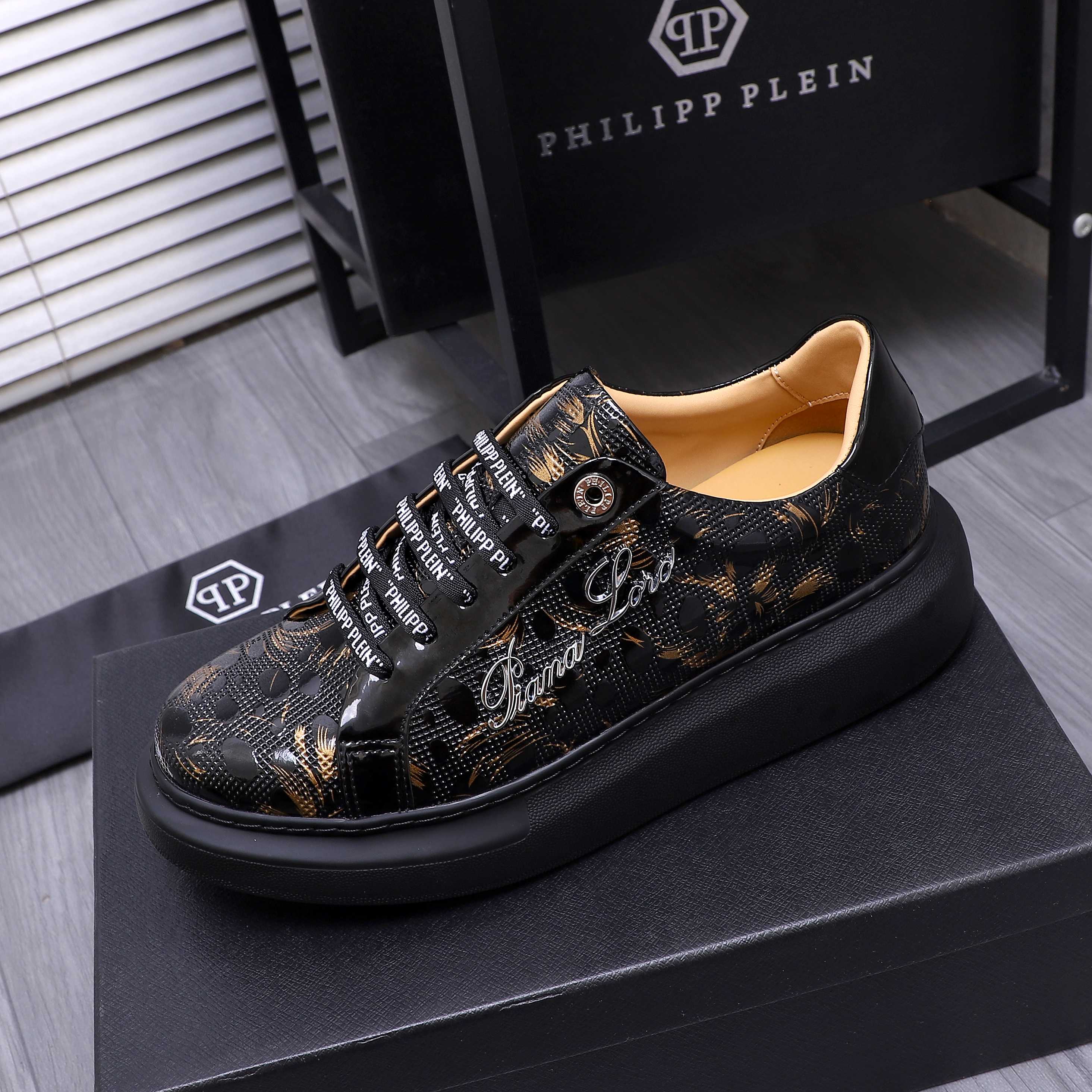 Philipp Plein Embossed Leather Lace-Up Sneakers - Stylish Comfort 6 a1744701695983 0211
