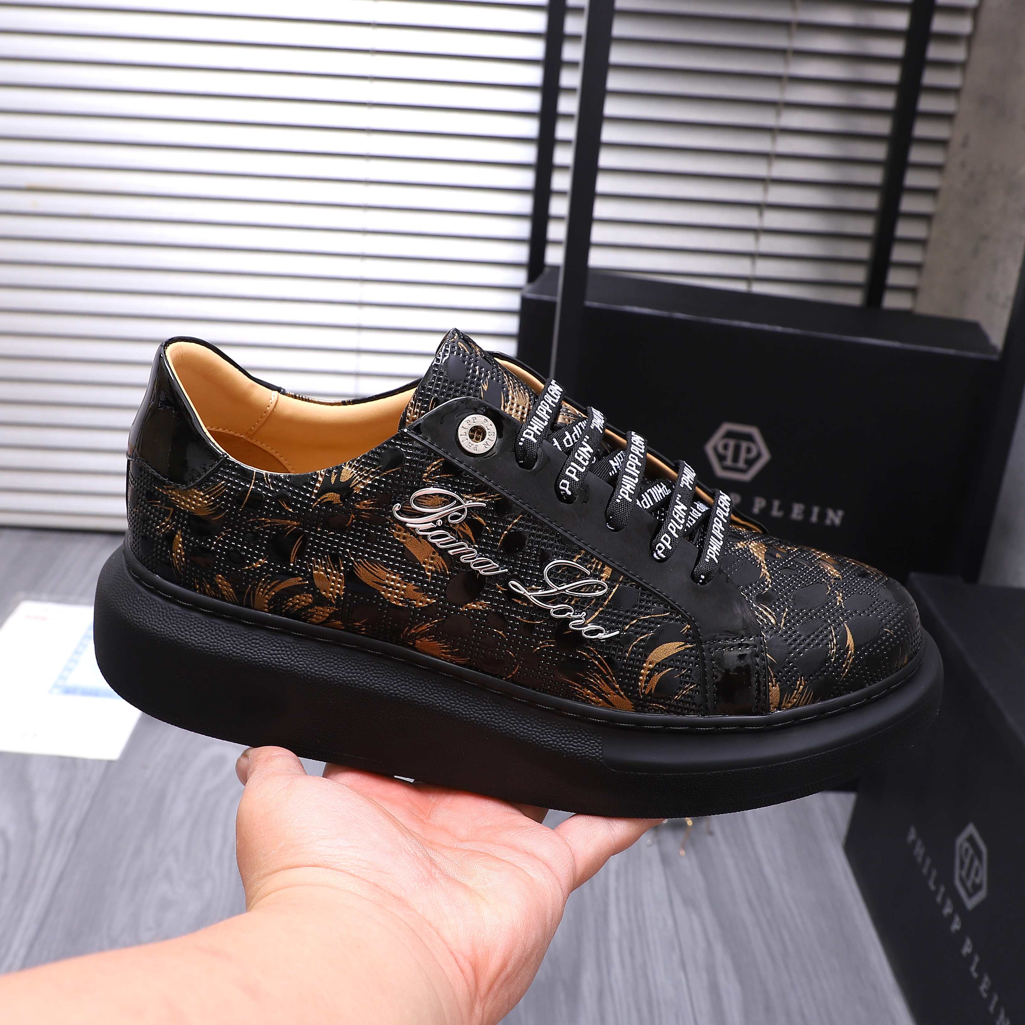 Philipp Plein Embossed Leather Lace-Up Sneakers - Stylish Comfort 7 a1744701698143 1750
