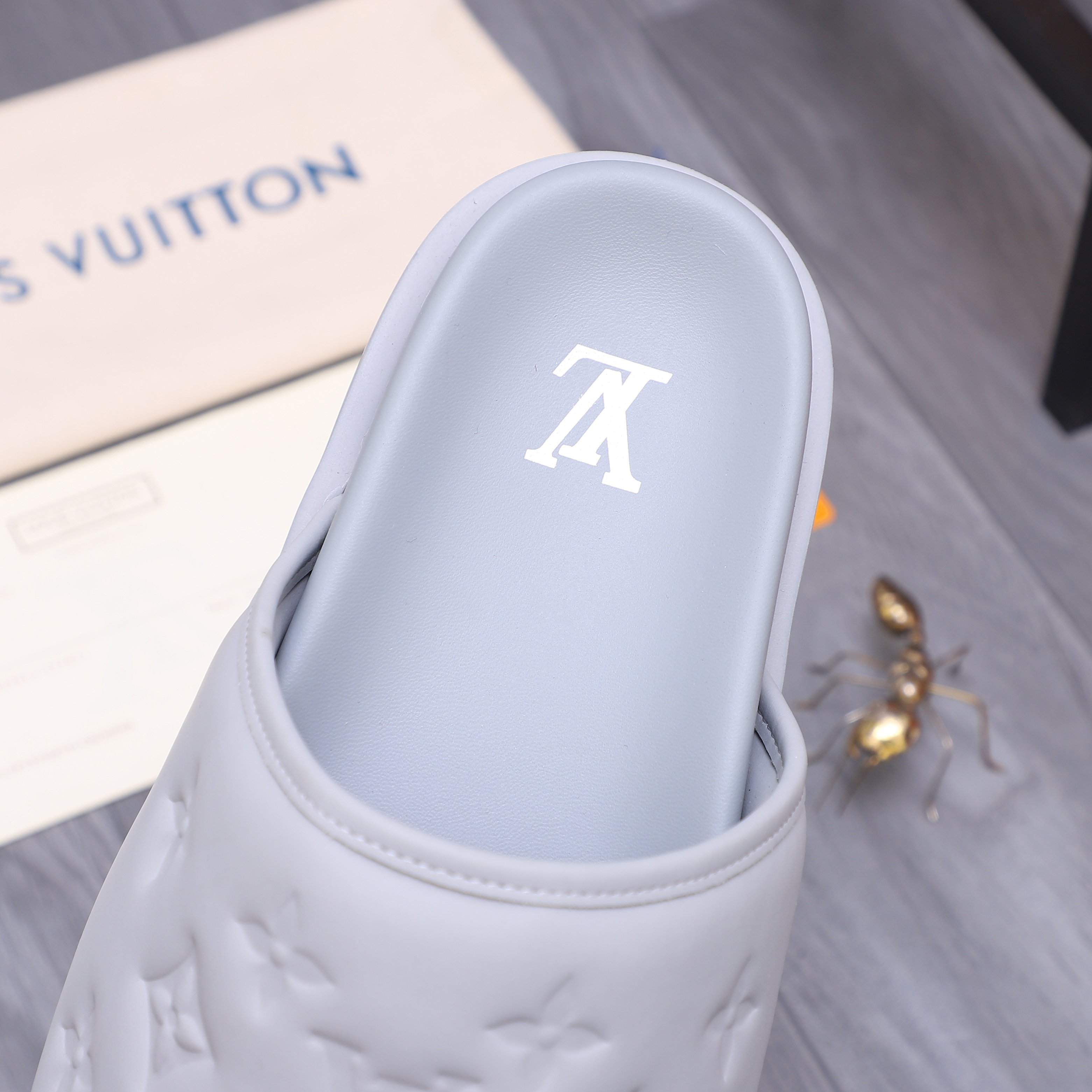 Louis Vuitton Men's Embossed Leather Slide Sandals, Multiple Colors Available 11 a1744769635274 4341