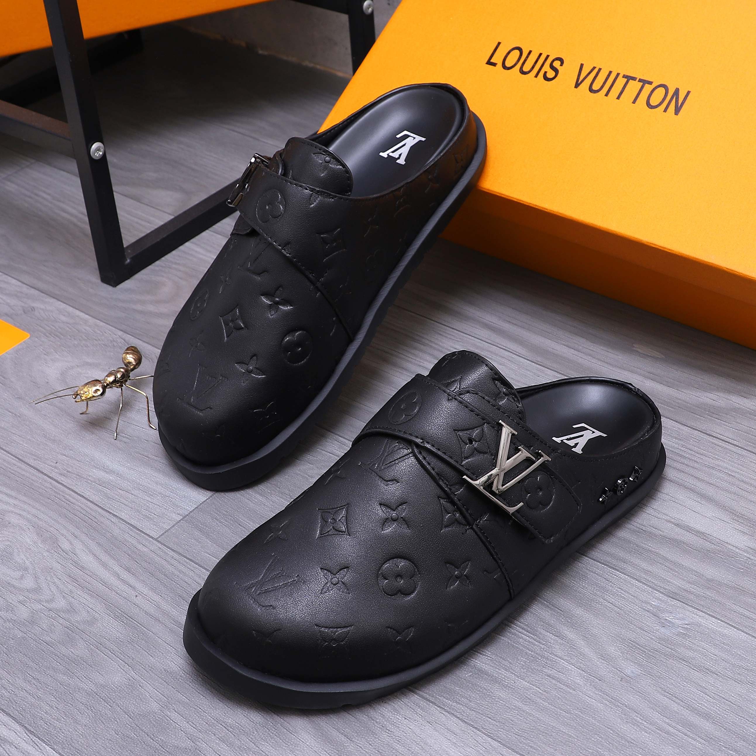 Louis Vuitton Men's Leather Clogs & Mules, Designer Slip-Ons 5 a1744783468217 1226