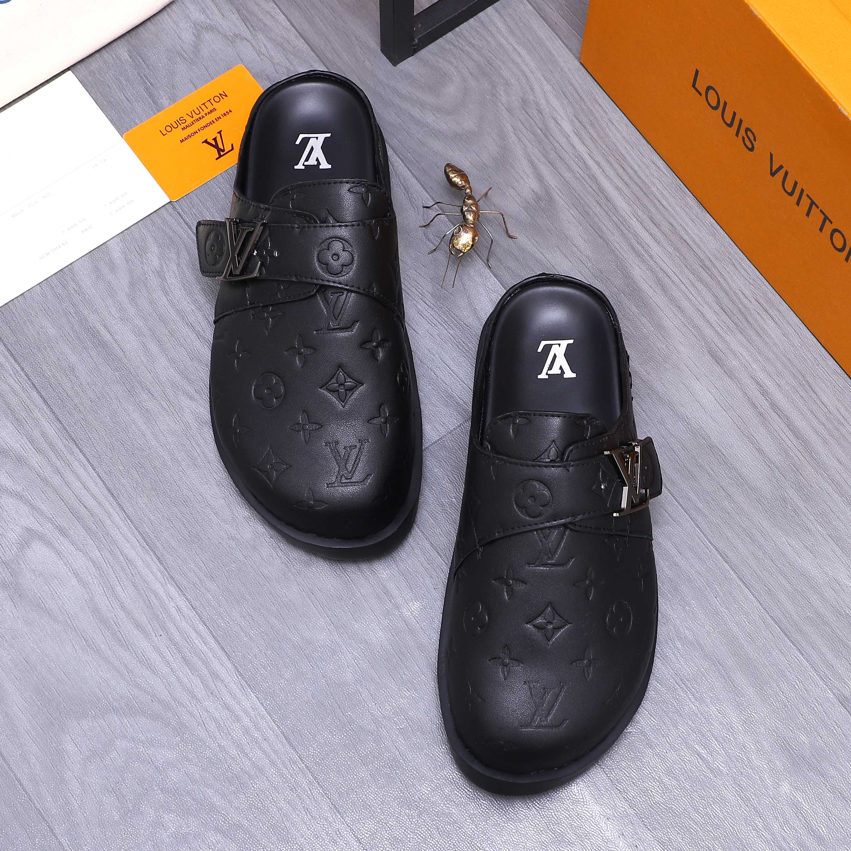 Louis Vuitton Men's Leather Clogs & Mules, Designer Slip-Ons 3 a1744783468737 0017